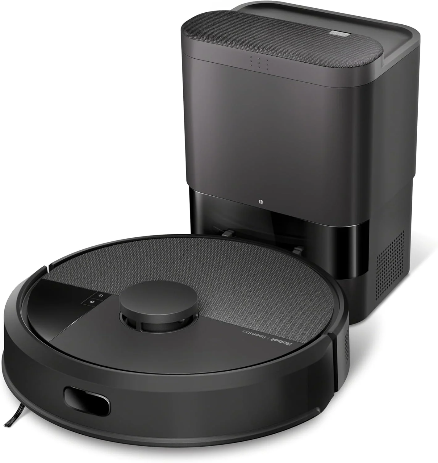 جاروبرقی رباتیک و تی شوی iRobot Roomba® 105 Combo + پایه تخلیه خودکار - مکش 7000 پاسکال - مسیریابی LiDAR - مناطق تمیزکاری و اجتناب - 4 سطح مکش - ایده آل برای حیوانات خانگی - مشکی