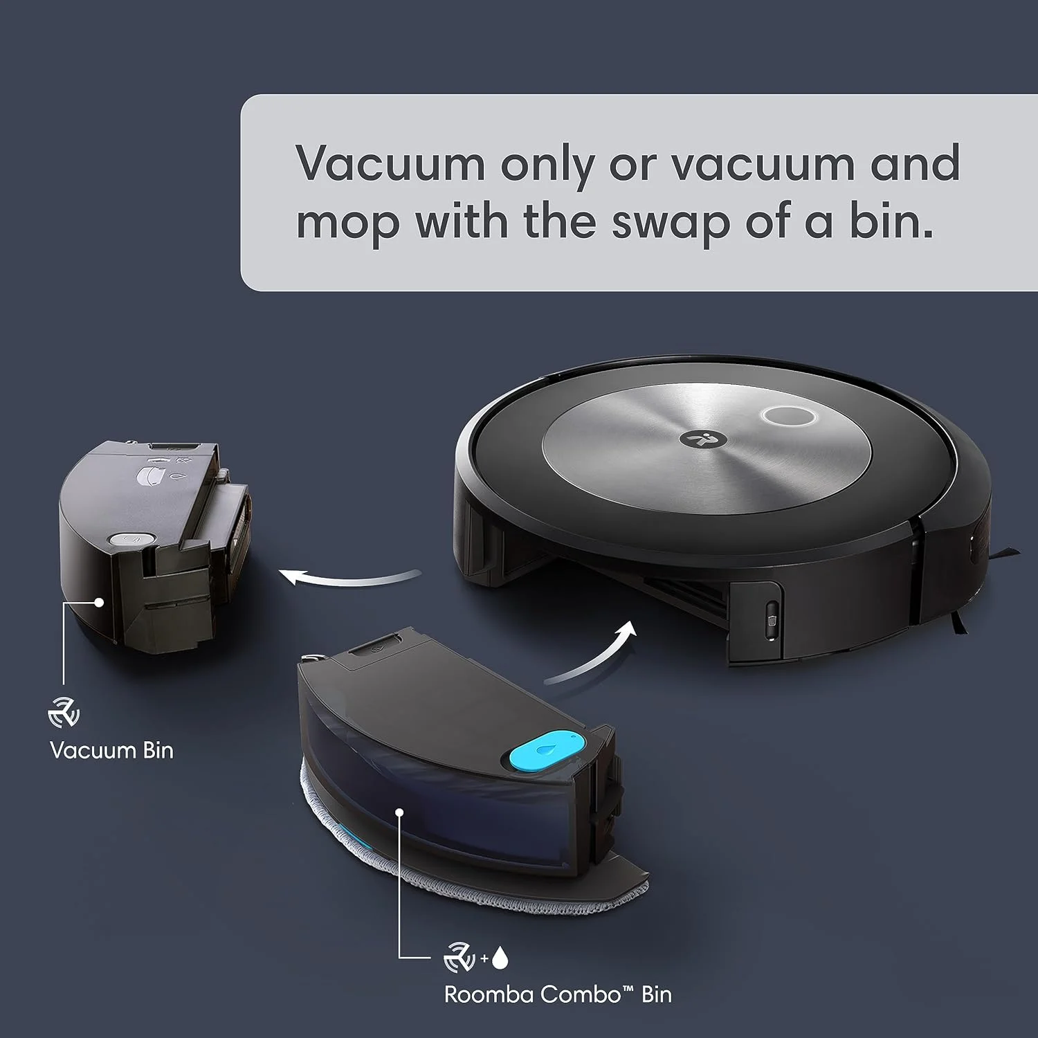 جاروبرقی رباتیک iRobot Roomba Combo j5 - جاروبرقی 2 در 1 با قابلیت تی کشی اختیاری، شناسایی و اجتناب از موانع مانند مدفوع حیوانات خانگی و سیم ها، تمیز کردن بر اساس اتاق با نقشه برداری هوشمند، سازگار با الکسا، ایده آل برای موی حیوانات خانگی جاروبرقی رباتیک iRobot Roomba Combo j5 - جاروبرقی 2 در 1 با قابلیت تی کشی اختیاری، شناسایی و اجتناب از موانع مانند مدفوع حیوانات خانگی و سیم ها، تمیز کردن بر اساس اتاق با نقشه برداری هوشمند، سازگار با الکسا، ایده آل برای موی حیوانات خانگی
