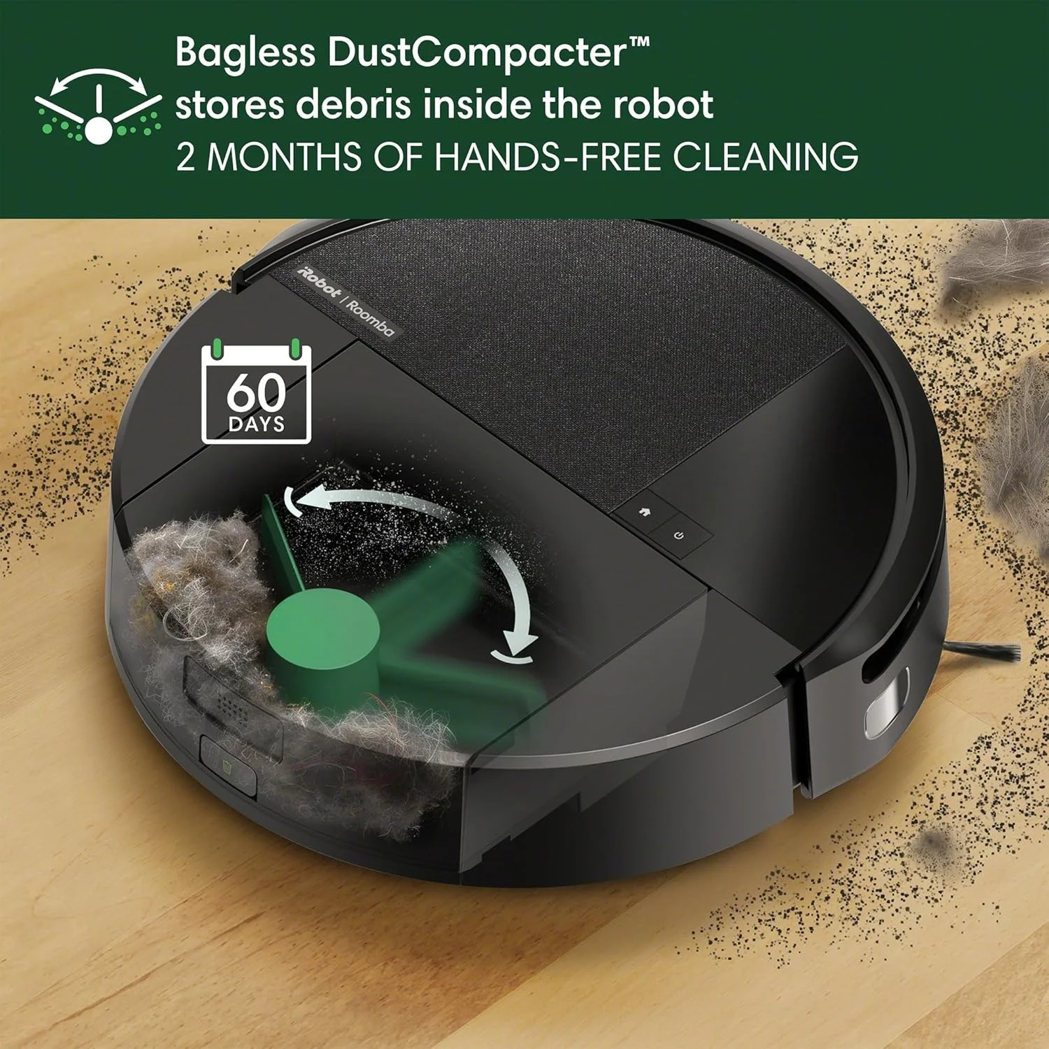 iRobot Roomba 205 DustCompactor Vac Robot Vacuum - Auto-Compacts Debris Within The Robot, No Emptying for 60 Days, Bagless, Intense Power-Lifting Suction, LiDAR Navigation, Multi-Surface Cleaning iRobot Roomba 205 DustCompactor Vac Robot Vacuum - Auto-Compacts Debris Within The Robot, No Emptying for 60 Days, Bagless, Intense Power-Lifting Suction, LiDAR Navigation, Multi-Surface Cleaning