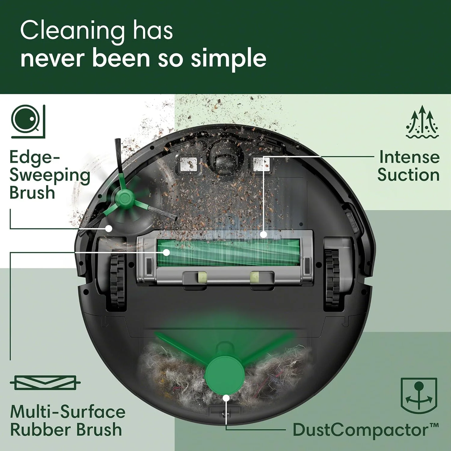 iRobot Roomba 205 DustCompactor Vac Robot Vacuum - Auto-Compacts Debris Within The Robot, No Emptying for 60 Days, Bagless, Intense Power-Lifting Suction, LiDAR Navigation, Multi-Surface Cleaning iRobot Roomba 205 DustCompactor Vac Robot Vacuum - Auto-Compacts Debris Within The Robot, No Emptying for 60 Days, Bagless, Intense Power-Lifting Suction, LiDAR Navigation, Multi-Surface Cleaning
