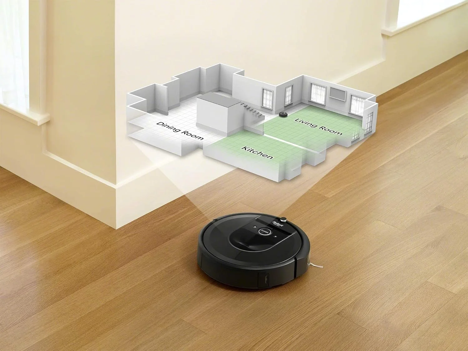جاروبرقی رباتیک متصل به وای فای iRobot Roomba i7+ (i7558) با تخلیه خودکار زباله و مکش قوی - ایده آل برای حیوانات خانگی - نقشه برداری از خانه شما - برنامه هوشمند خانه جاروبرقی رباتیک متصل به وای فای iRobot Roomba i7+ (i7558) با تخلیه خودکار زباله و مکش قوی - ایده آل برای حیوانات خانگی - نقشه برداری از خانه شما - برنامه هوشمند خانه