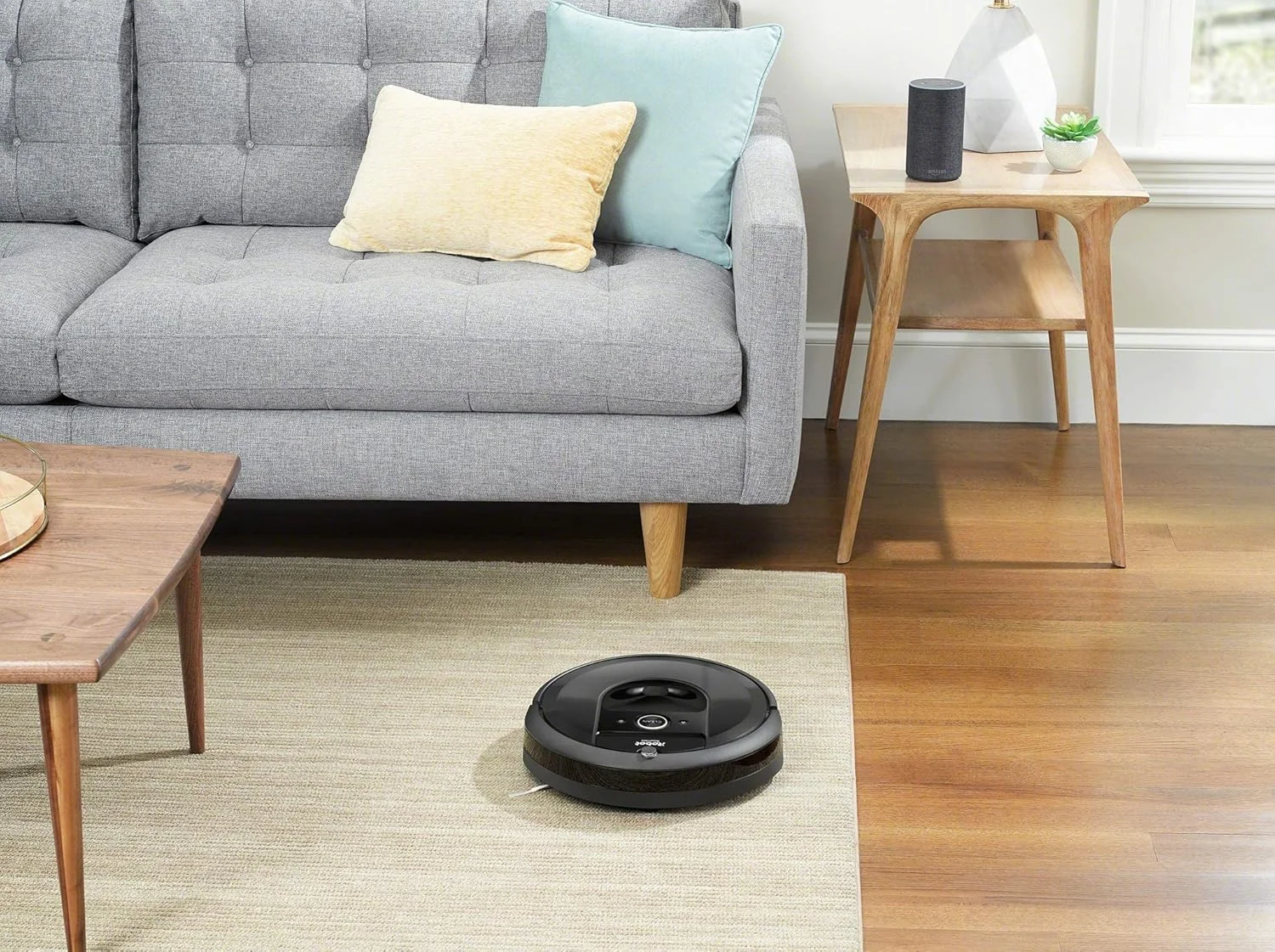 جاروبرقی رباتیک متصل به وای فای iRobot Roomba i7+ (i7558) با تخلیه خودکار زباله و مکش قوی - ایده آل برای حیوانات خانگی - نقشه برداری از خانه شما - برنامه هوشمند خانه جاروبرقی رباتیک متصل به وای فای iRobot Roomba i7+ (i7558) با تخلیه خودکار زباله و مکش قوی - ایده آل برای حیوانات خانگی - نقشه برداری از خانه شما - برنامه هوشمند خانه