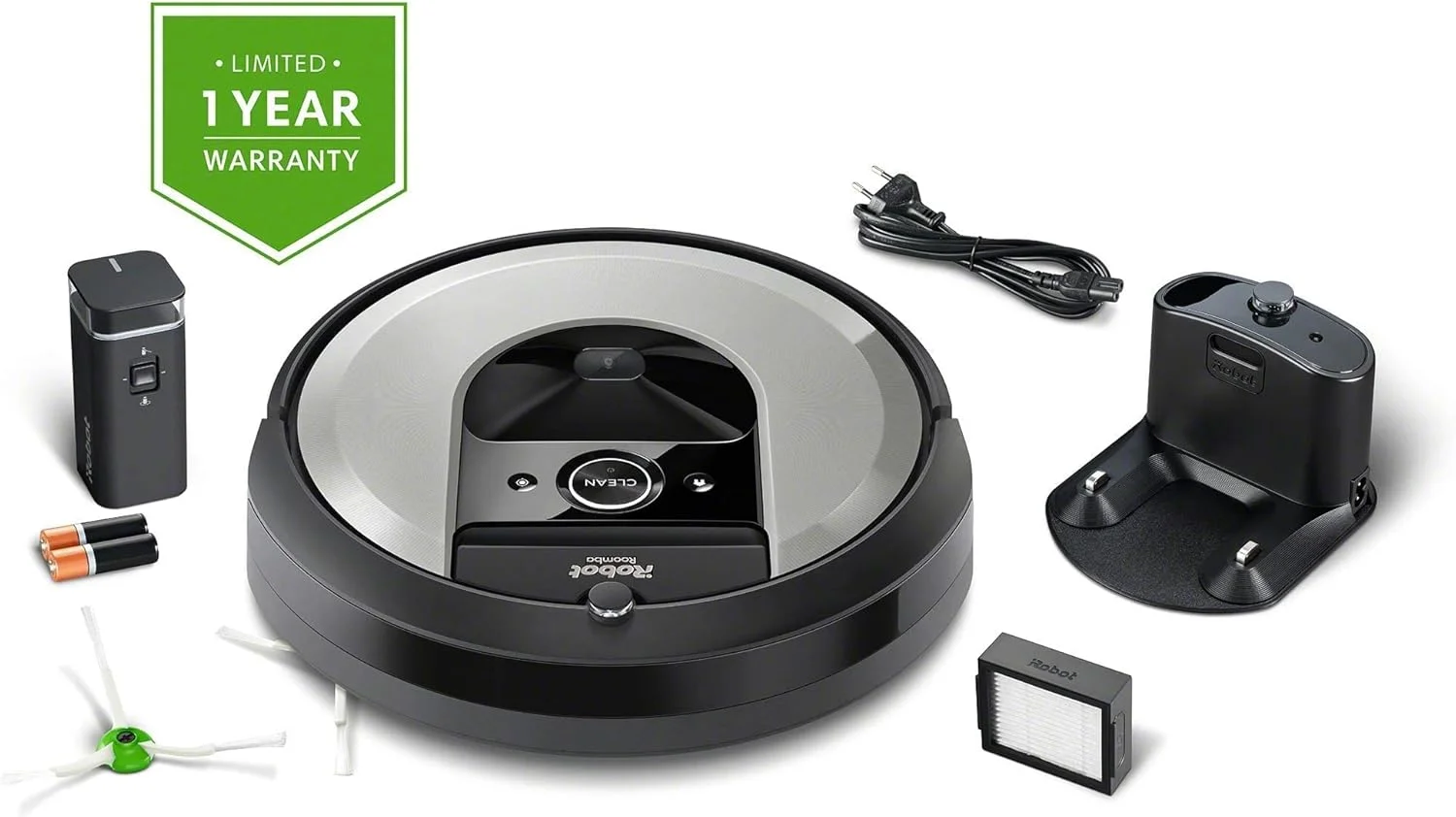 جاروبرقی رباتیک متصل به وای فای iRobot Roomba i7+ (i7558) با تخلیه خودکار زباله و مکش قوی - ایده آل برای حیوانات خانگی - نقشه برداری از خانه شما - برنامه هوشمند خانه جاروبرقی رباتیک متصل به وای فای iRobot Roomba i7+ (i7558) با تخلیه خودکار زباله و مکش قوی - ایده آل برای حیوانات خانگی - نقشه برداری از خانه شما - برنامه هوشمند خانه