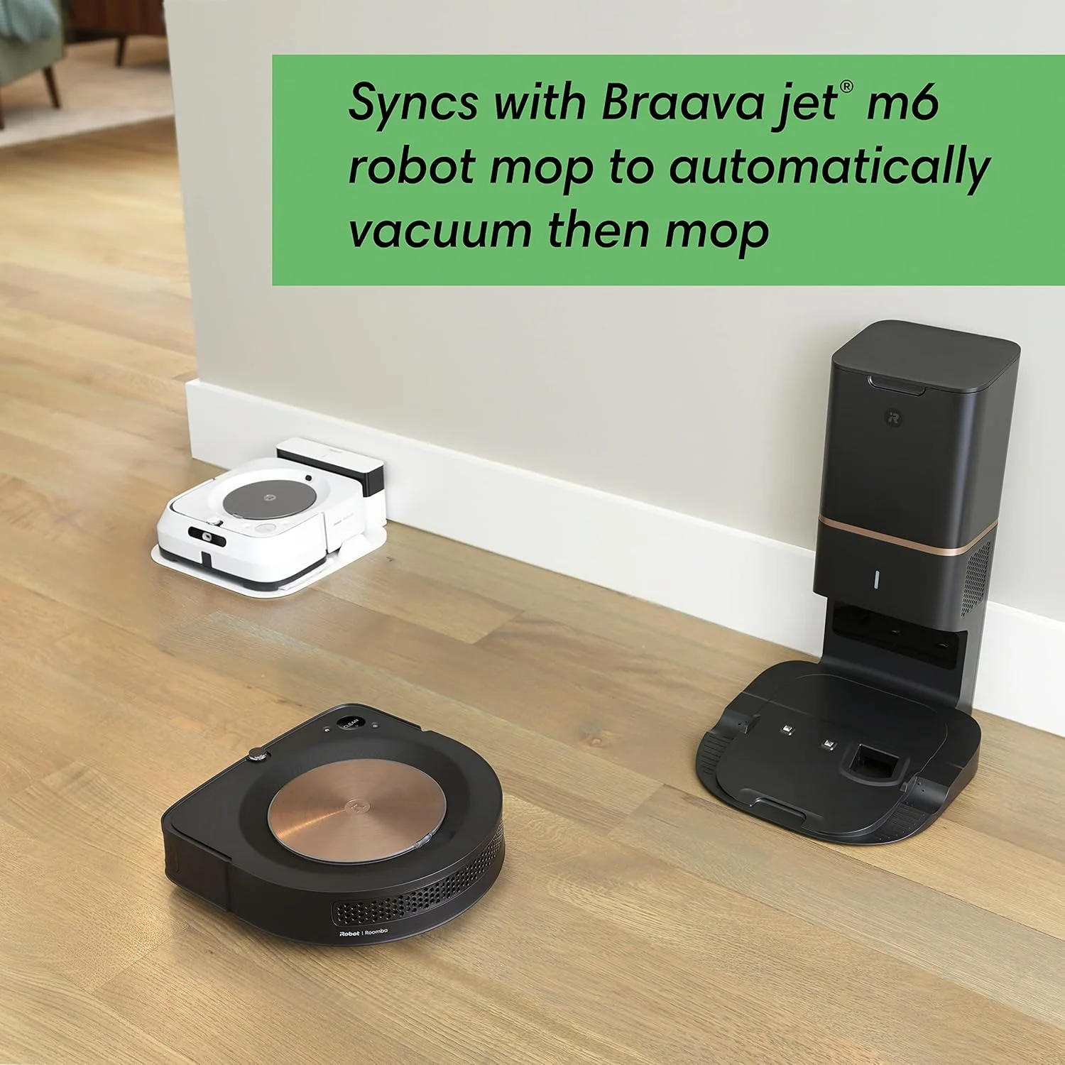 جاروبرقی رباتیک Irobot Roomba S9+ (9550) با تخلیه خودکار زباله - تخلیه خودکار، اتصال Wi-Fi، نقشه برداری هوشمند، مکش قدرتمند، گوشه ها و لبه ها، ایده آل برای موی حیوانات خانگی، مشکی جاروبرقی رباتیک Irobot Roomba S9+ (9550) با تخلیه خودکار زباله - تخلیه خودکار، اتصال Wi-Fi، نقشه برداری هوشمند، مکش قدرتمند، گوشه ها و لبه ها، ایده آل برای موی حیوانات خانگی، مشکی