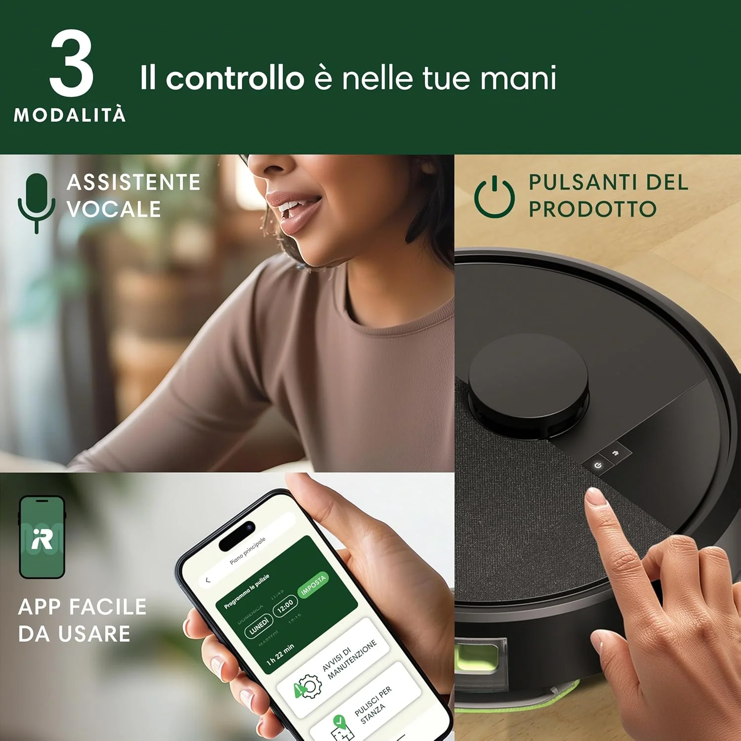 جاروبرقی رباتیک و تی شوی iRobot Roomba® 105 Combo + پایه تخلیه خودکار - مکش 7000 پاسکال - مسیریابی LiDAR - مناطق تمیزکاری و اجتناب - 4 سطح مکش - ایده آل برای حیوانات خانگی - مشکی جاروبرقی رباتیک و تی شوی iRobot Roomba® 105 Combo + پایه تخلیه خودکار - مکش 7000 پاسکال - مسیریابی LiDAR - مناطق تمیزکاری و اجتناب - 4 سطح مکش - ایده آل برای حیوانات خانگی - مشکی