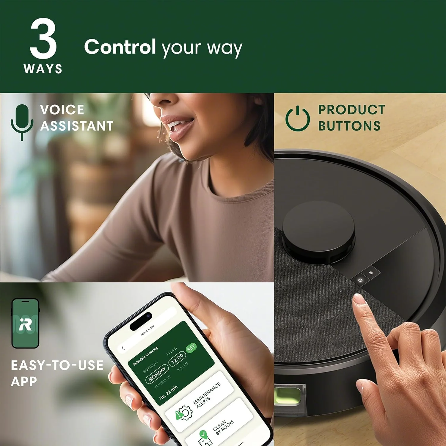 iRobot Roomba 105 Vac Robot Vacuum with AutoEmpty Dock - Self-Empties for 75 Days, Easy to use, Intense Power-Lifting Suction, LiDAR Navigation, Multi-Surface Cleaning, Cleans in Neat Rows iRobot Roomba 105 Vac Robot Vacuum with AutoEmpty Dock - Self-Empties for 75 Days, Easy to use, Intense Power-Lifting Suction, LiDAR Navigation, Multi-Surface Cleaning, Cleans in Neat Rows