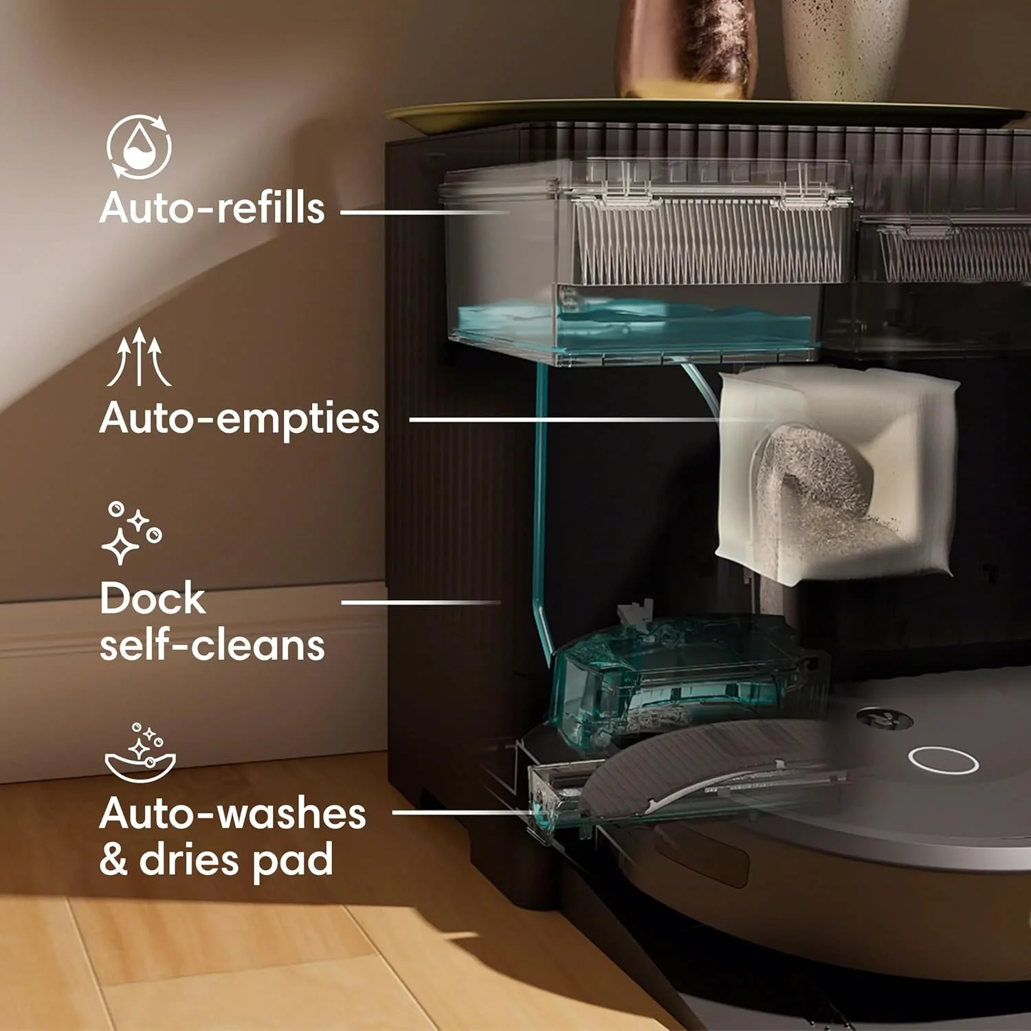 ربات جاروبرقی و تیکش iRobot Roomba Combo® 10 Max به همراه AutoWash ربات جاروبرقی و تیکش iRobot Roomba Combo® 10 Max به همراه AutoWash