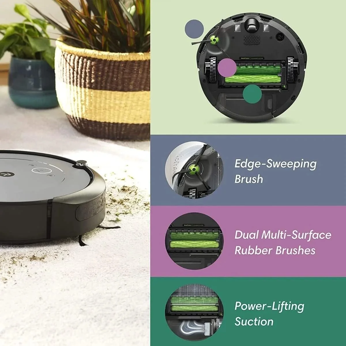 جاروبرقی رباتیک iRobot Roomba i2 (2152) با قابلیت اتصال به Wi-Fi، مسیریابی منظم، سازگار با الکسا، ایده آل برای موی حیوانات خانگی، فرش و سطوح سخت جاروبرقی رباتیک iRobot Roomba i2 (2152) با قابلیت اتصال به Wi-Fi، مسیریابی منظم، سازگار با الکسا، ایده آل برای موی حیوانات خانگی، فرش و سطوح سخت
