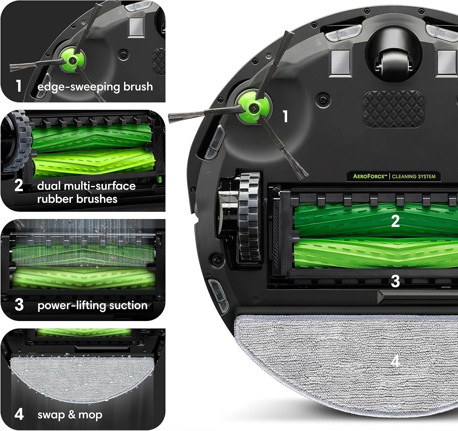 جاروبرقی رباتیک و تی شوی خودکار iRobot Roomba Combo i5+، تمیز کردن اتاق به اتاق با نقشه برداری هوشمند، تخلیه خودکار تا 60 روز، سازگار با الکسا، سیستم عامل تمیز کننده شخصی جاروبرقی رباتیک و تی شوی خودکار iRobot Roomba Combo i5+، تمیز کردن اتاق به اتاق با نقشه برداری هوشمند، تخلیه خودکار تا 60 روز، سازگار با الکسا، سیستم عامل تمیز کننده شخصی