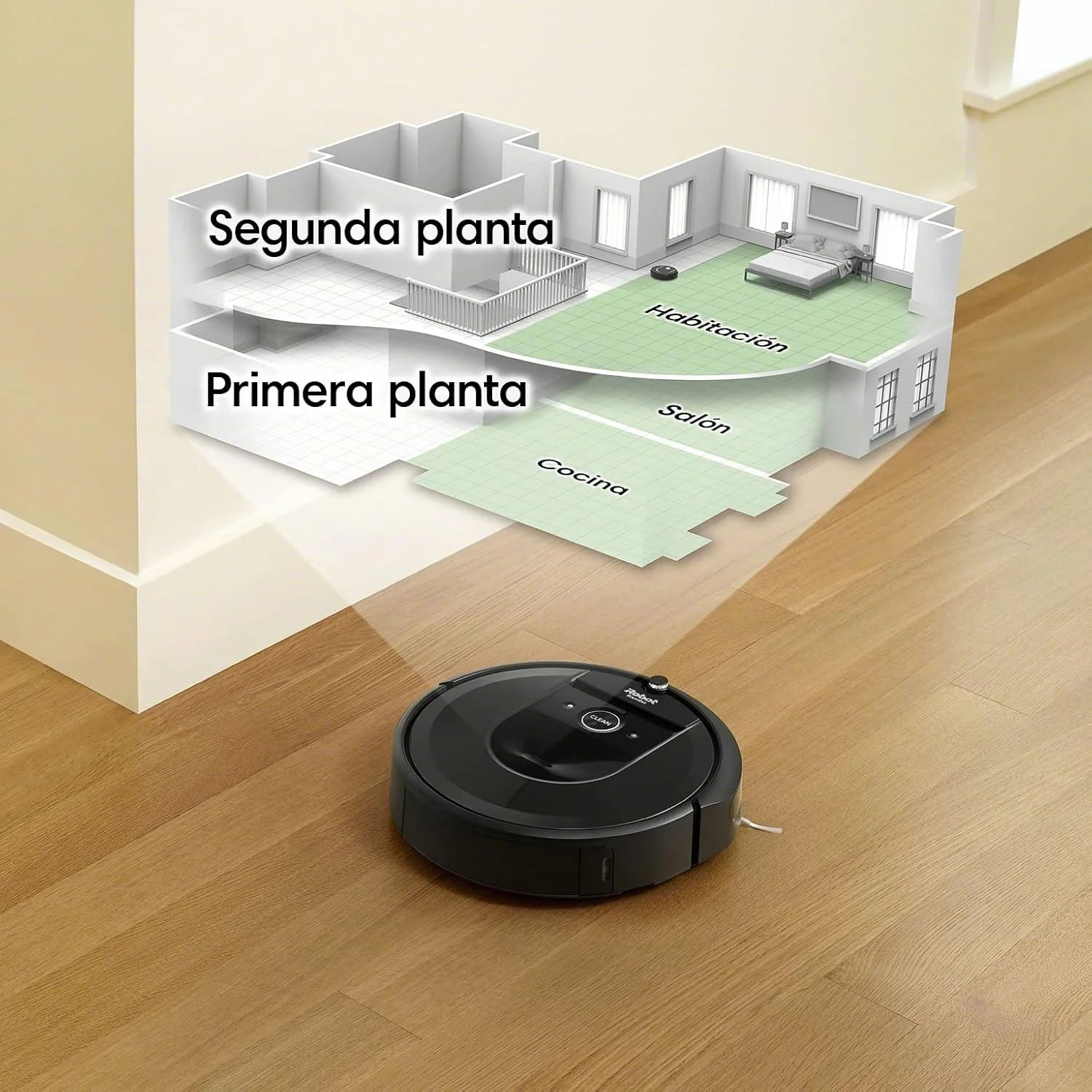 جاروبرقی رباتیک متصل iRobot® Roomba® i7+ (i755640) - تخلیه خودکار خاک - برس های لاستیکی دوگانه چند سطحی - یاد می گیرد، نقشه برداری می کند و تطبیق می یابد - تمیز کردن بر اساس شی - پیشنهادات شخصی جاروبرقی رباتیک متصل iRobot® Roomba® i7+ (i755640) - تخلیه خودکار خاک - برس های لاستیکی دوگانه چند سطحی - یاد می گیرد، نقشه برداری می کند و تطبیق می یابد - تمیز کردن بر اساس شی - پیشنهادات شخصی