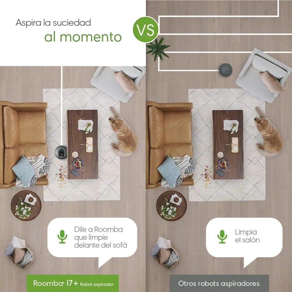جاروبرقی رباتیک متصل iRobot® Roomba® i7+ (i755640) - تخلیه خودکار خاک - برس های لاستیکی دوگانه چند سطحی - یاد می گیرد، نقشه برداری می کند و تطبیق می یابد - تمیز کردن بر اساس شی - پیشنهادات شخصی جاروبرقی رباتیک متصل iRobot® Roomba® i7+ (i755640) - تخلیه خودکار خاک - برس های لاستیکی دوگانه چند سطحی - یاد می گیرد، نقشه برداری می کند و تطبیق می یابد - تمیز کردن بر اساس شی - پیشنهادات شخصی