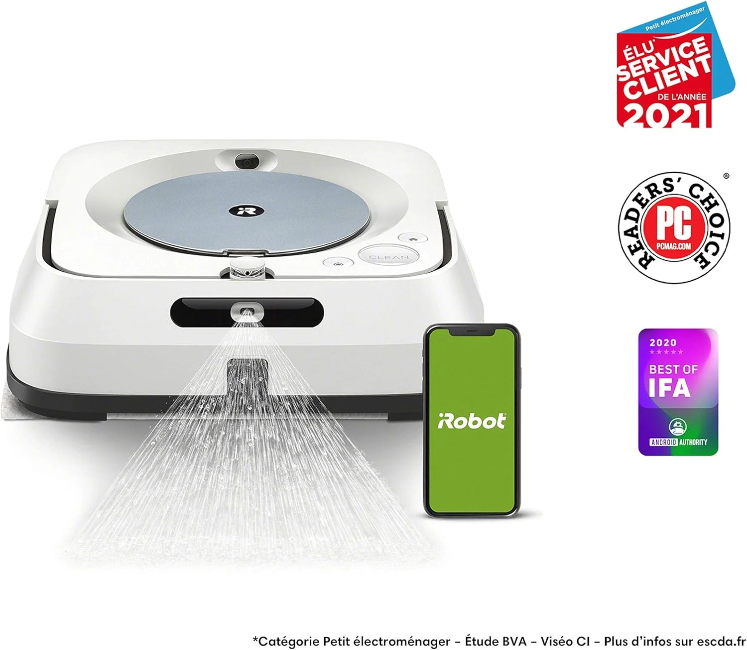 iRobot Braava - ربات تمیز کننده و تی شوی کف 2 در 1 کل خانه + WiFi Única سفید، m613440، Braava m6134 iRobot Braava - ربات تمیز کننده و تی شوی کف 2 در 1 کل خانه + WiFi Única سفید، m613440، Braava m6134