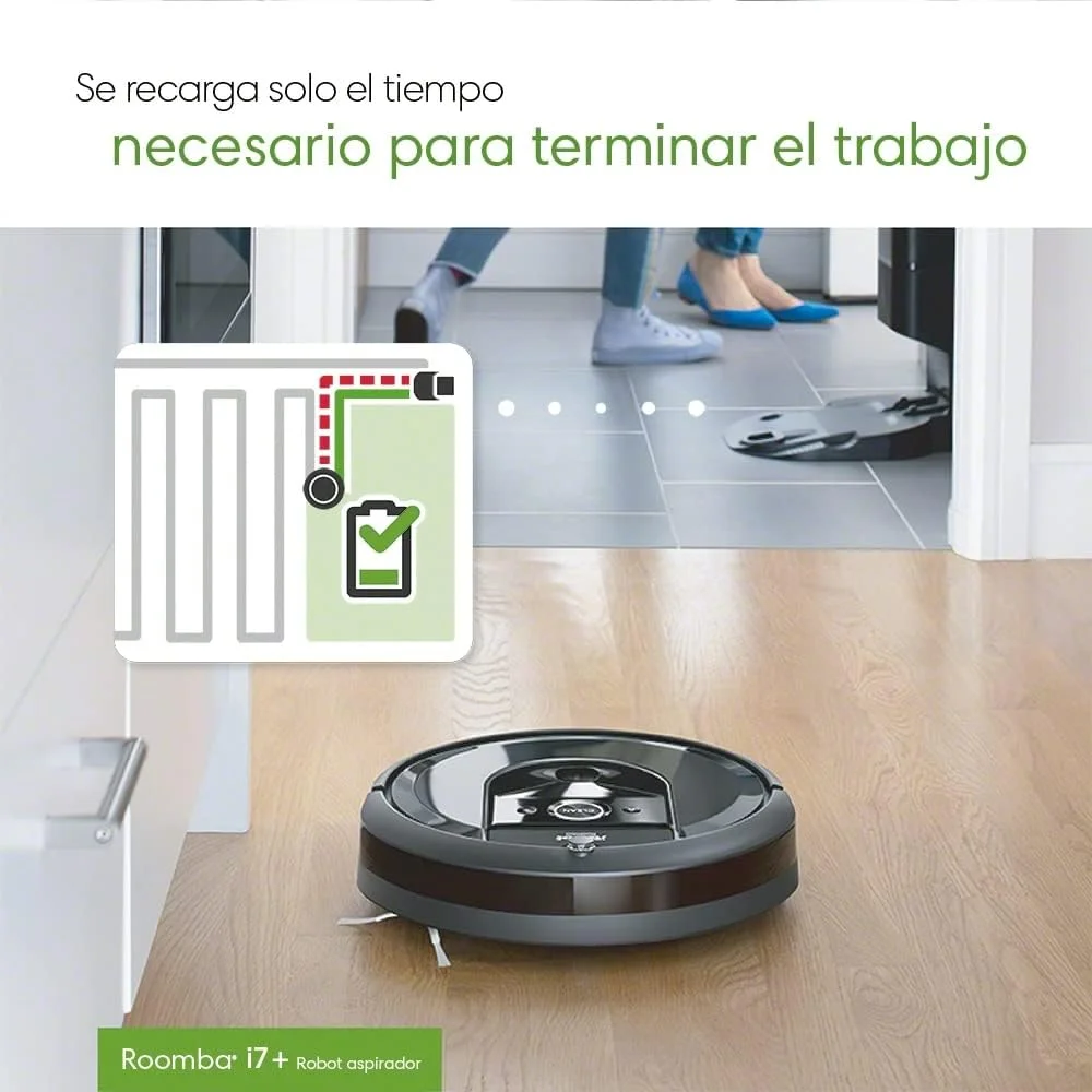 جاروبرقی رباتیک متصل iRobot® Roomba® i7+ (i755640) - تخلیه خودکار خاک - برس های لاستیکی دوگانه چند سطحی - یاد می گیرد، نقشه برداری می کند و تطبیق می یابد - تمیز کردن بر اساس شی - پیشنهادات شخصی جاروبرقی رباتیک متصل iRobot® Roomba® i7+ (i755640) - تخلیه خودکار خاک - برس های لاستیکی دوگانه چند سطحی - یاد می گیرد، نقشه برداری می کند و تطبیق می یابد - تمیز کردن بر اساس شی - پیشنهادات شخصی