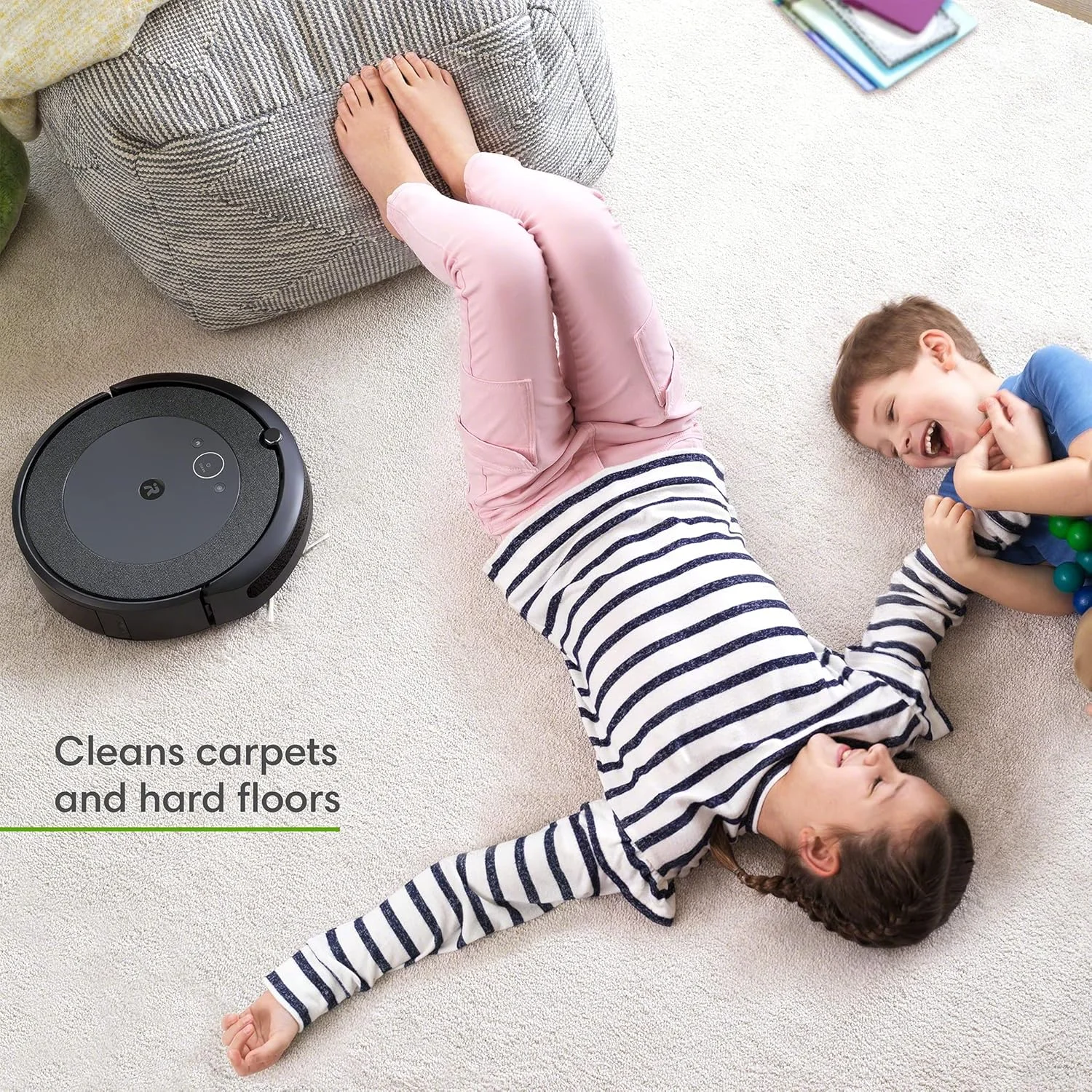 جاروبرقی رباتیک iRobot Roomba I3+ با قابلیت اتصال و نقشه برداری، تخلیه خودکار زباله، سازگار با دستیار صوتی و Imprint Link (بازسازی شده) جاروبرقی رباتیک iRobot Roomba I3+ با قابلیت اتصال و نقشه برداری، تخلیه خودکار زباله، سازگار با دستیار صوتی و Imprint Link (بازسازی شده)