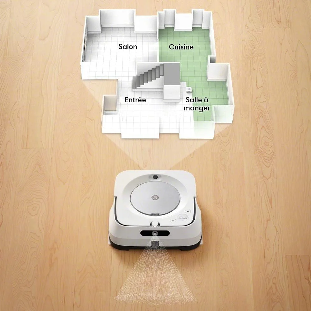 iRobot Braava - ربات تمیز کننده و تی شوی کف 2 در 1 کل خانه + WiFi Única سفید، m613440، Braava m6134 iRobot Braava - ربات تمیز کننده و تی شوی کف 2 در 1 کل خانه + WiFi Única سفید، m613440، Braava m6134