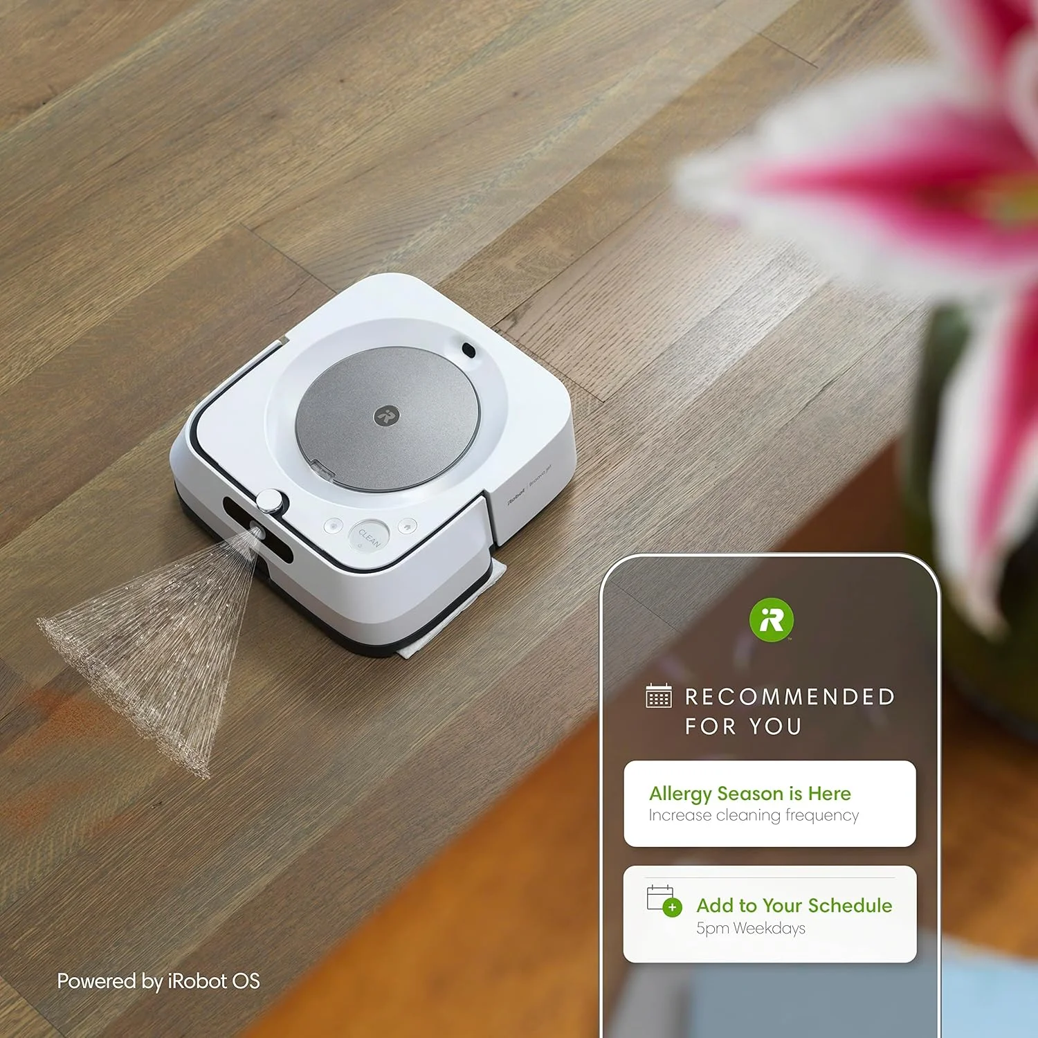 ربات طی کش iRobot Braava Jet M6 (6110) - اتصال Wi-Fi، اسپری دقیق جت، نقشه برداری هوشمند، کار با الکسا، ایده آل برای اتاق های متعدد، شارژ و ادامه کار، سفید ربات طی کش iRobot Braava Jet M6 (6110) - اتصال Wi-Fi، اسپری دقیق جت، نقشه برداری هوشمند، کار با الکسا، ایده آل برای اتاق های متعدد، شارژ و ادامه کار، سفید