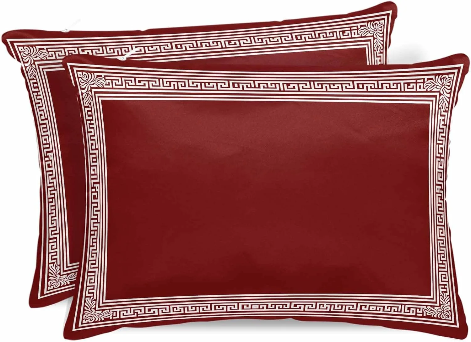 روبالشی ساتن قرمز و سفید برای مو و پوست، طرح هندسی کلید یونانی، هنر انتزاعی وینتیج، بسته 2 عددی با زیپ، فوق العاده نرم و خنک کننده شبیه روکش های ابریشمی، 50x75 سانتی متر روبالشی ساتن قرمز و سفید برای مو و پوست، طرح هندسی کلید یونانی، هنر انتزاعی وینتیج، بسته 2 عددی با زیپ، فوق العاده نرم و خنک کننده شبیه روکش های ابریشمی، 50x75 سانتی متر