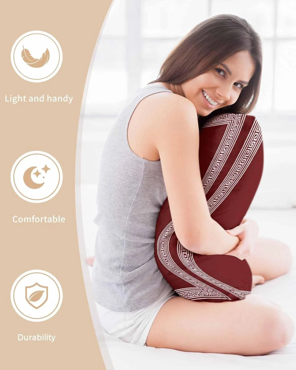 روبالشی ساتن قرمز و سفید برای مو و پوست، طرح هندسی کلید یونانی، هنر انتزاعی وینتیج، بسته 2 عددی با زیپ، فوق العاده نرم و خنک کننده شبیه روکش های ابریشمی، 50x75 سانتی متر روبالشی ساتن قرمز و سفید برای مو و پوست، طرح هندسی کلید یونانی، هنر انتزاعی وینتیج، بسته 2 عددی با زیپ، فوق العاده نرم و خنک کننده شبیه روکش های ابریشمی، 50x75 سانتی متر