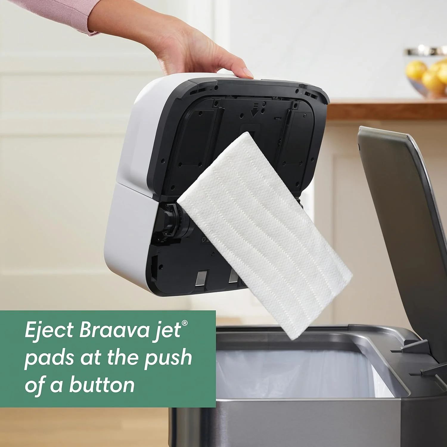 ربات طی کش iRobot Braava Jet M6 (6110) - اتصال Wi-Fi، اسپری دقیق جت، نقشه برداری هوشمند، کار با الکسا، ایده آل برای اتاق های متعدد، شارژ و ادامه کار، سفید ربات طی کش iRobot Braava Jet M6 (6110) - اتصال Wi-Fi، اسپری دقیق جت، نقشه برداری هوشمند، کار با الکسا، ایده آل برای اتاق های متعدد، شارژ و ادامه کار، سفید