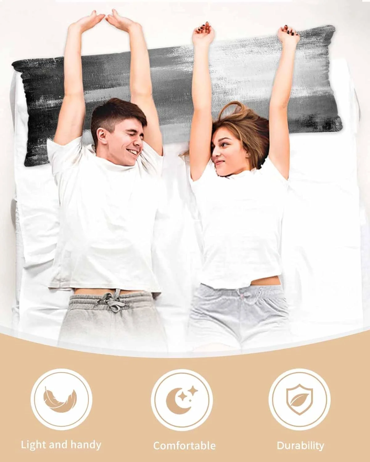 روبالشی ساتن رنگ خاکستری برای مو و پوست، طرح انتزاعی و کهنه نما، بسته 2 عددی با زیپ، بسیار نرم و خنک شبیه روکش های ابریشمی، 50x137 سانتی متر روبالشی ساتن رنگ خاکستری برای مو و پوست، طرح انتزاعی و کهنه نما، بسته 2 عددی با زیپ، بسیار نرم و خنک شبیه روکش های ابریشمی، 50x137 سانتی متر