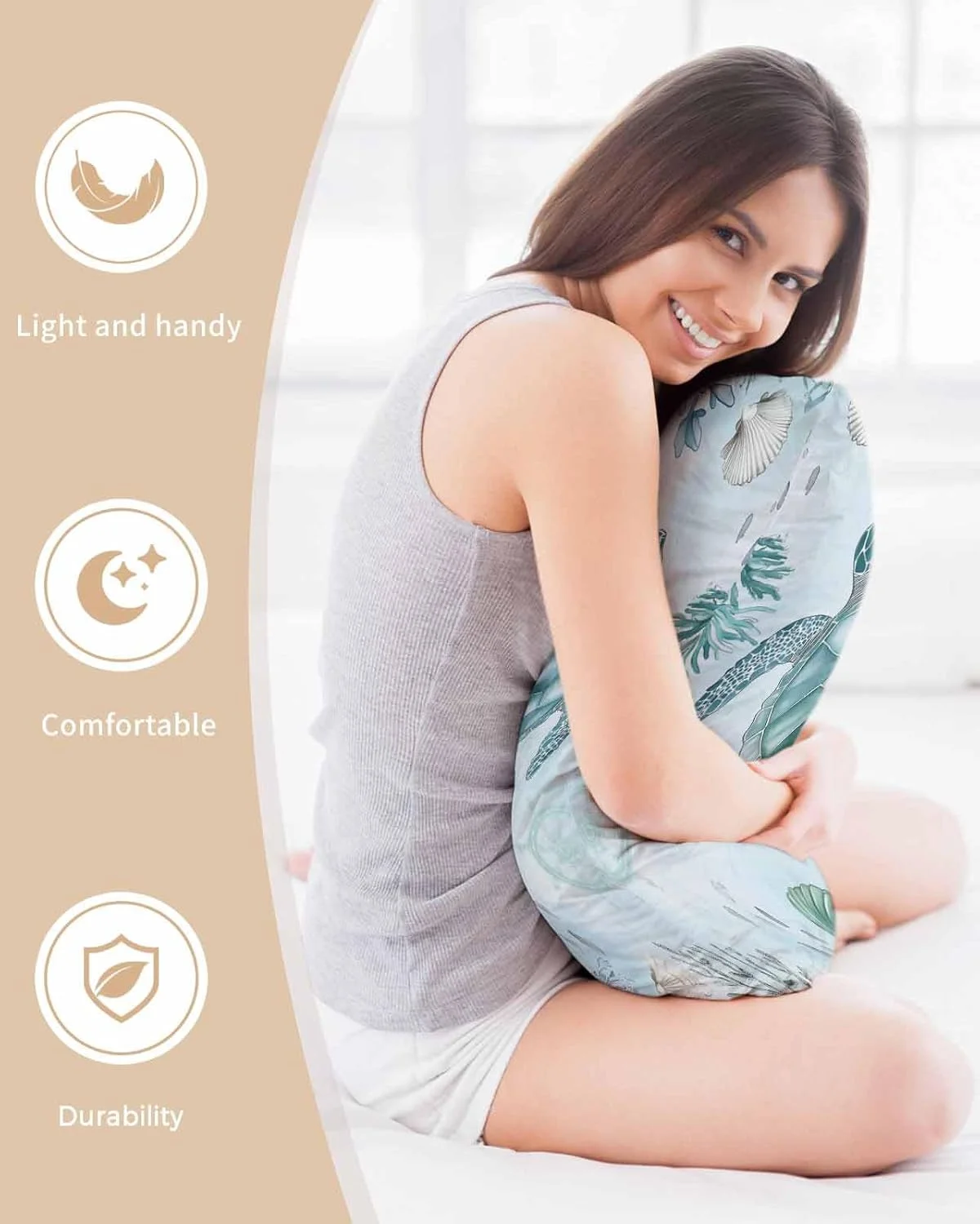 روبالشی ساتن طرح لاک پشت دریایی آبی برای مو و پوست، طرح صدف مرجانی وینتیج، بسته 2 عددی با زیپ، فوق العاده نرم و خنک شبیه روکش بالش ابریشمی، 50x90 سانتی متر روبالشی ساتن طرح لاک پشت دریایی آبی برای مو و پوست، طرح صدف مرجانی وینتیج، بسته 2 عددی با زیپ، فوق العاده نرم و خنک شبیه روکش بالش ابریشمی، 50x90 سانتی متر