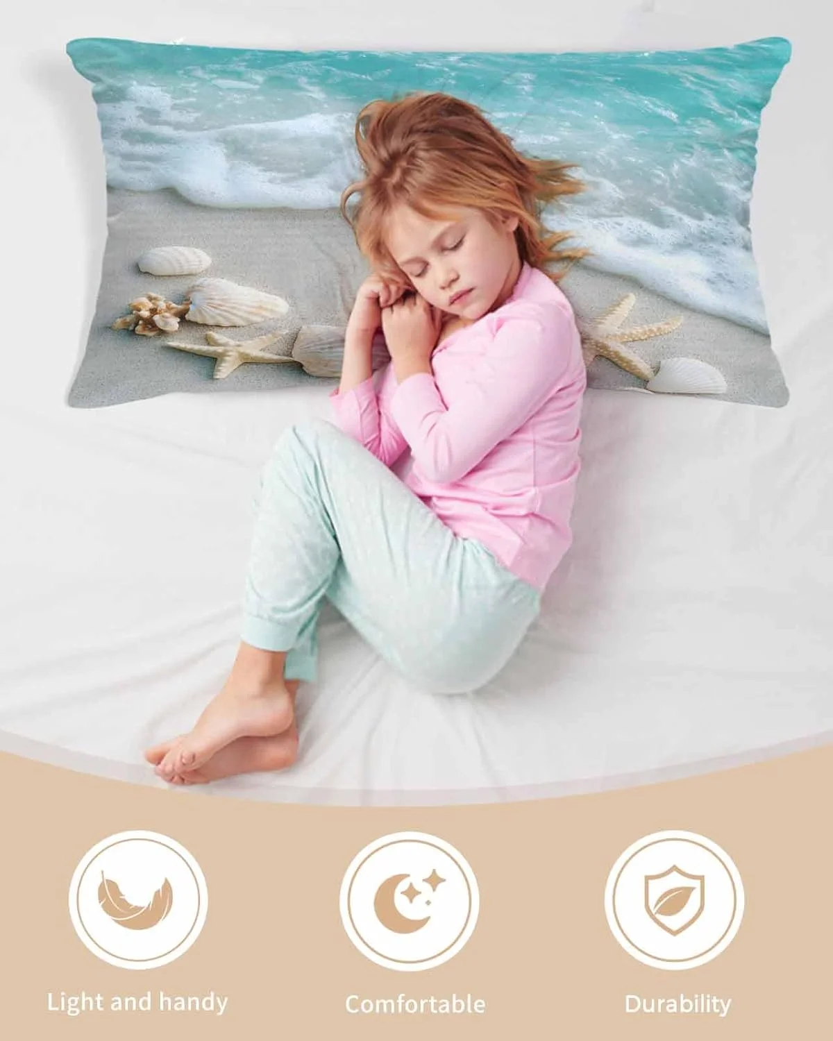 روبالشتی ساتن آبی-بژ برای مو و پوست، طرح ستاره دریایی ساحلی، صدف، شن و موج دریا، طرح قدیمی، بسته 2 عددی با زیپ، فوق العاده نرم و خنک شبیه روکش بالش ابریشمی، 50x100 سانتی متر روبالشتی ساتن آبی-بژ برای مو و پوست، طرح ستاره دریایی ساحلی، صدف، شن و موج دریا، طرح قدیمی، بسته 2 عددی با زیپ، فوق العاده نرم و خنک شبیه روکش بالش ابریشمی، 50x100 سانتی متر