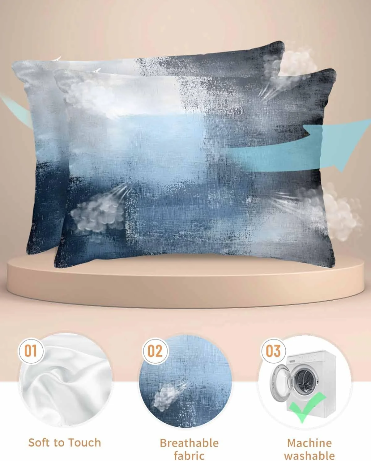 روبالشی ساتن رنگی بلوک برای مو و پوست، طرح های انتزاعی و کهنه نما، بسته 2 عددی با زیپ، فوق العاده نرم و خنک شبیه روکش های ابریشمی، سایز 50x66 سانتی متر روبالشی ساتن رنگی بلوک برای مو و پوست، طرح های انتزاعی و کهنه نما، بسته 2 عددی با زیپ، فوق العاده نرم و خنک شبیه روکش های ابریشمی، سایز 50x66 سانتی متر