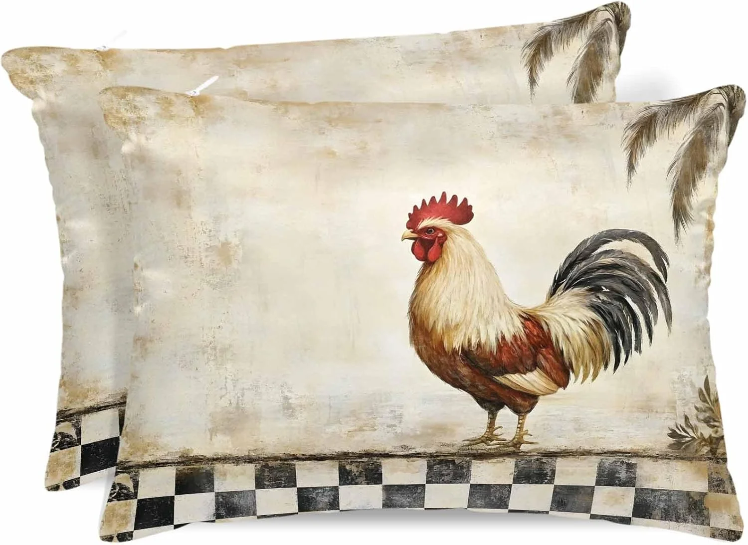 روبالشی ساتن طرح خروس، مناسب برای مو و پوست، شطرنجی مشکی، بافت آبرنگی وینتیج، طرح مزرعه، بسته 2 عددی با زیپ، بسیار نرم و خنک، مشابه روکش بالش ابریشمی، سایز 50x75 سانتی متر روبالشی ساتن طرح خروس، مناسب برای مو و پوست، شطرنجی مشکی، بافت آبرنگی وینتیج، طرح مزرعه، بسته 2 عددی با زیپ، بسیار نرم و خنک، مشابه روکش بالش ابریشمی، سایز 50x75 سانتی متر