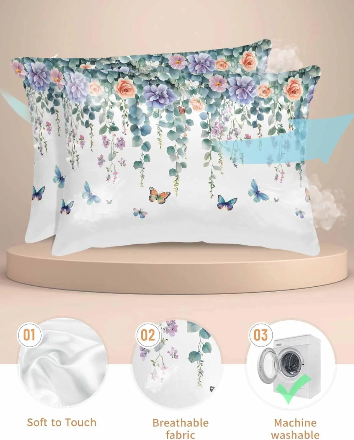 روبالشی ساتن طرح اکالیپتوس، مناسب مو و پوست، طرح برگ، گل، پروانه، آبرنگی، گیاهی، وینتیج، بسته 2 عددی با زیپ، بسیار نرم و خنک، مشابه روکش بالش ابریشمی، سایز 50x66 سانتی متر روبالشی ساتن طرح اکالیپتوس، مناسب مو و پوست، طرح برگ، گل، پروانه، آبرنگی، گیاهی، وینتیج، بسته 2 عددی با زیپ، بسیار نرم و خنک، مشابه روکش بالش ابریشمی، سایز 50x66 سانتی متر