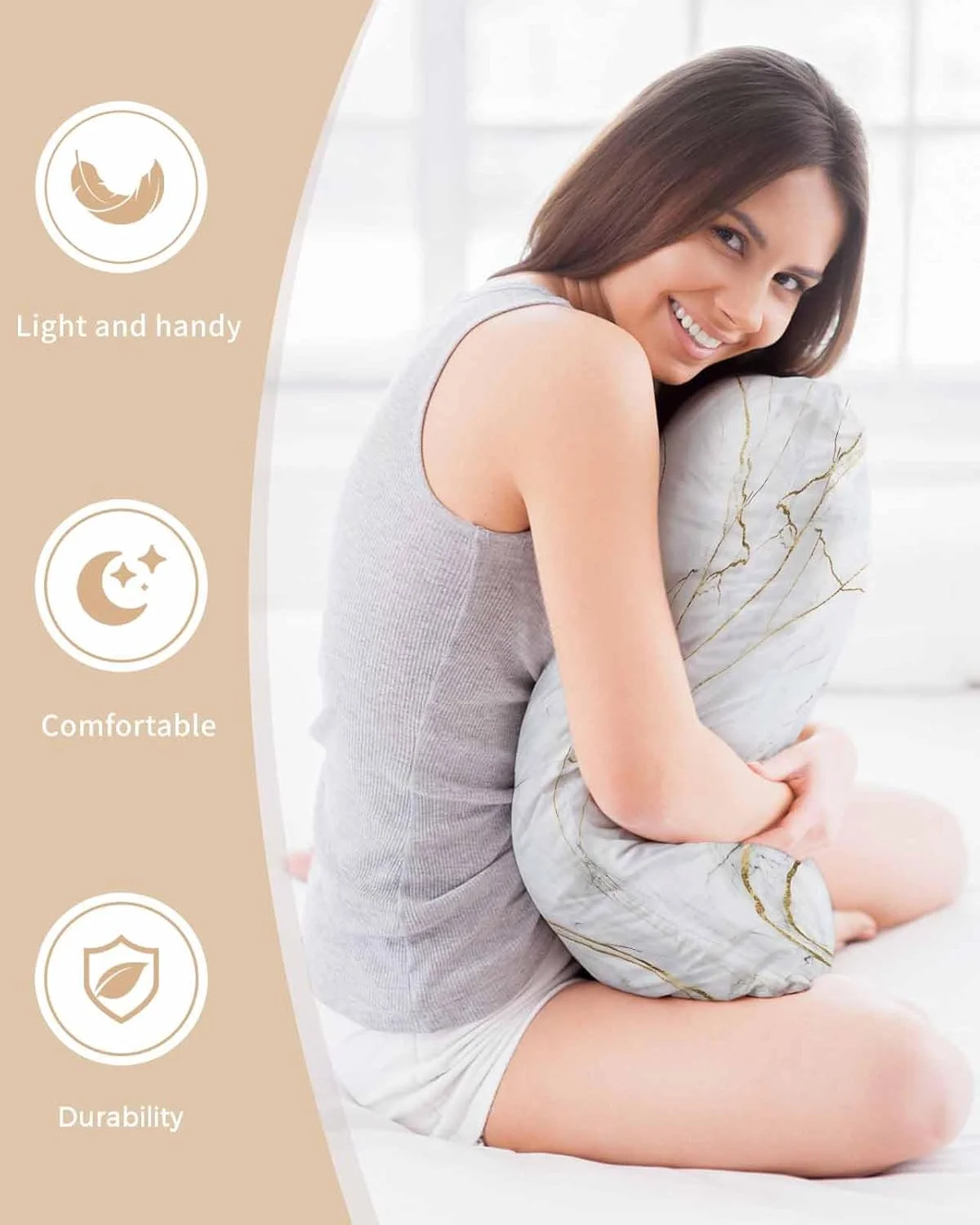 روبالشتی ساتن طرح سنگ مرمر خاکستری برای مو و پوست، طرح خطوط طلایی، بسته 2 عددی با زیپ، بسیار نرم و خنک، مشابه روکش بالش ابریشمی، سایز 50x90 سانتی متر روبالشتی ساتن طرح سنگ مرمر خاکستری برای مو و پوست، طرح خطوط طلایی، بسته 2 عددی با زیپ، بسیار نرم و خنک، مشابه روکش بالش ابریشمی، سایز 50x90 سانتی متر