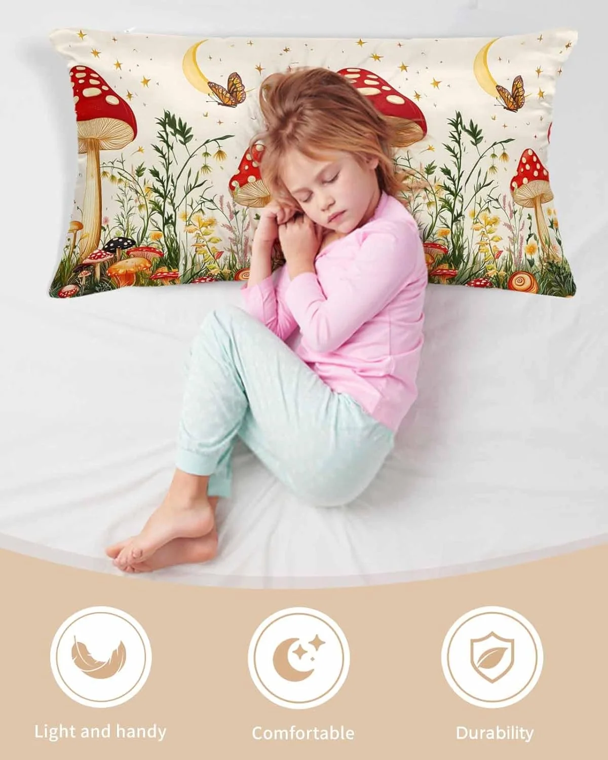 روبالشتی ساتن طرح قارچ قرمز برای مو و پوست، گیاهان سرخس، پروانه، بژ، طرح روستایی، رترو، وینتیج، بسته 2 عددی با زیپ، بسیار نرم و خنک شبیه روکش های ابریشمی، 50x100 سانتی متر روبالشتی ساتن طرح قارچ قرمز برای مو و پوست، گیاهان سرخس، پروانه، بژ، طرح روستایی، رترو، وینتیج، بسته 2 عددی با زیپ، بسیار نرم و خنک شبیه روکش های ابریشمی، 50x100 سانتی متر