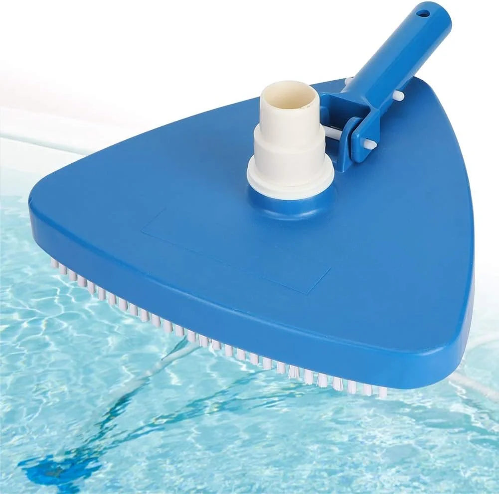 سر جاروبرقی مثلثی استخر Depisuta، جاروبرقی وزنی استخر با موهای 1.5 سانتی متری داخلی برای تمیز کردن استخرهای روکار و توکار، دیوار و گوشه