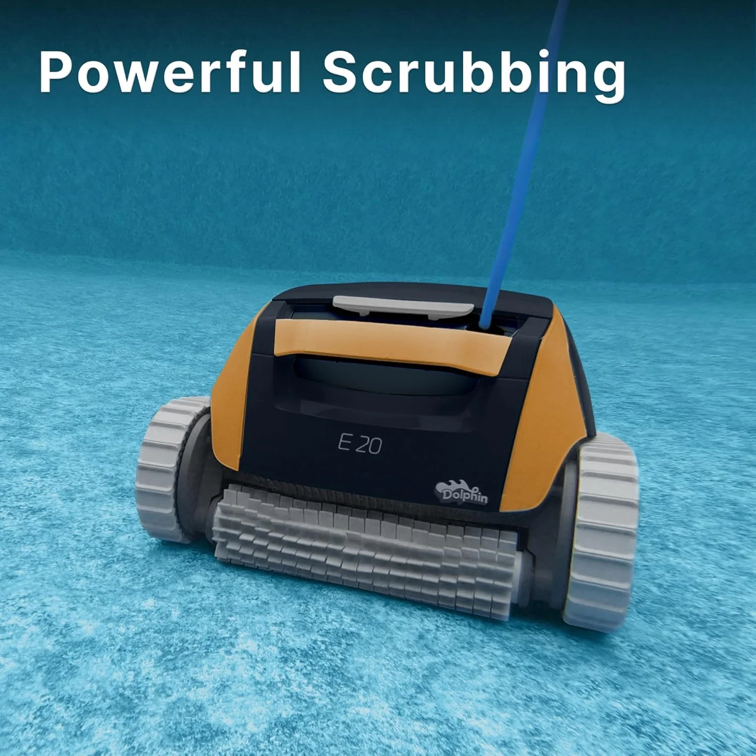 ربات نظافت استخر دلفین E20 - ربات جاروبرقی اتوماتیک، دیوار رو، مناسب استخرهای داخل زمینی تا 10 متر