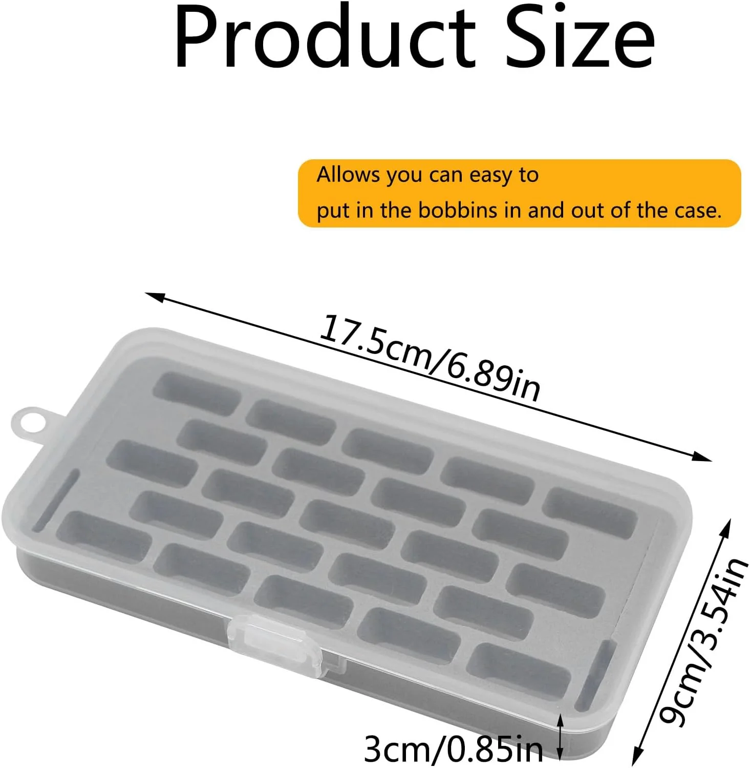 YEQIN Bobbin Case for Bernina New 7 and 8 Series Jumbo Bobbin Sewing Plastic Bobbin Storage Case and Saver Holds 23 Bobbins Box Organizer (Grey) YEQIN Bobbin Case for Bernina New 7 and 8 Series Jumbo Bobbin Sewing Plastic Bobbin Storage Case and Saver Holds 23 Bobbins Box Organizer (Grey)