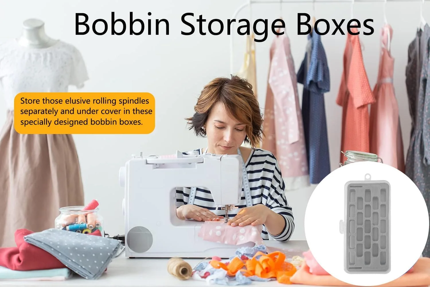 YEQIN Bobbin Case for Bernina New 7 and 8 Series Jumbo Bobbin Sewing Plastic Bobbin Storage Case and Saver Holds 23 Bobbins Box Organizer (Grey) YEQIN Bobbin Case for Bernina New 7 and 8 Series Jumbo Bobbin Sewing Plastic Bobbin Storage Case and Saver Holds 23 Bobbins Box Organizer (Grey)