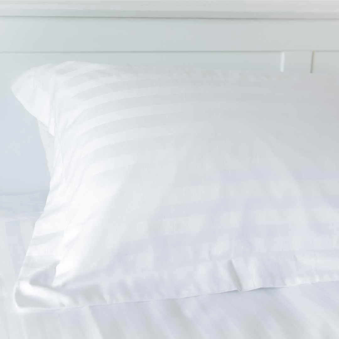 ریشا هوم، ست 2 عددی روبالشتی لوکس با لبه آکسفورد 50x75+5 سانتی متر | روکش بالشت 100% پنبه خالص 400 نخ با راه راه های 1 سانتی متری