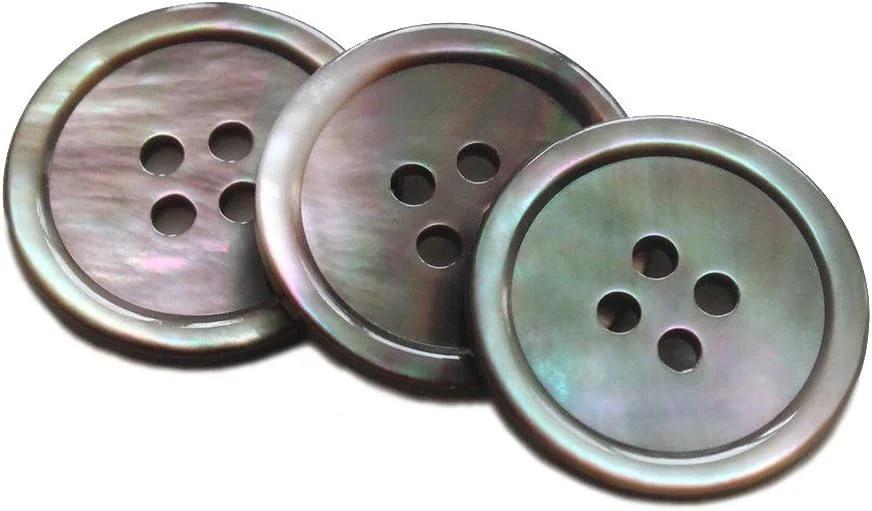 ست دکمه کت YaHoGa مدل Mother of Pearl سایز 15 و 20 میلی‌متر