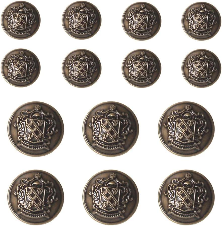 ست دکمه کت YaHoGa مدل Antique سایز 20 میلی‌متر