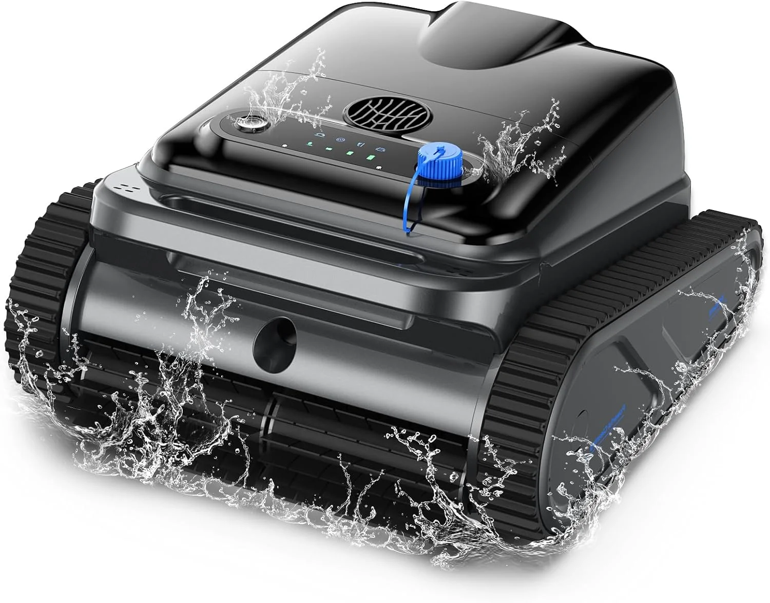 ربات تمیز کننده استخر بی سیم، جاروبرقی استخر برای استخرهای روکار/توکار با 4 موتور، تمیز کردن دیوار و خط آب، 300 دقیقه زمان کارکرد، برنامه ریزی مسیر هوشمند، ربات جاروبرقی استخر تا 2000 فوت مربع را تمیز می کند