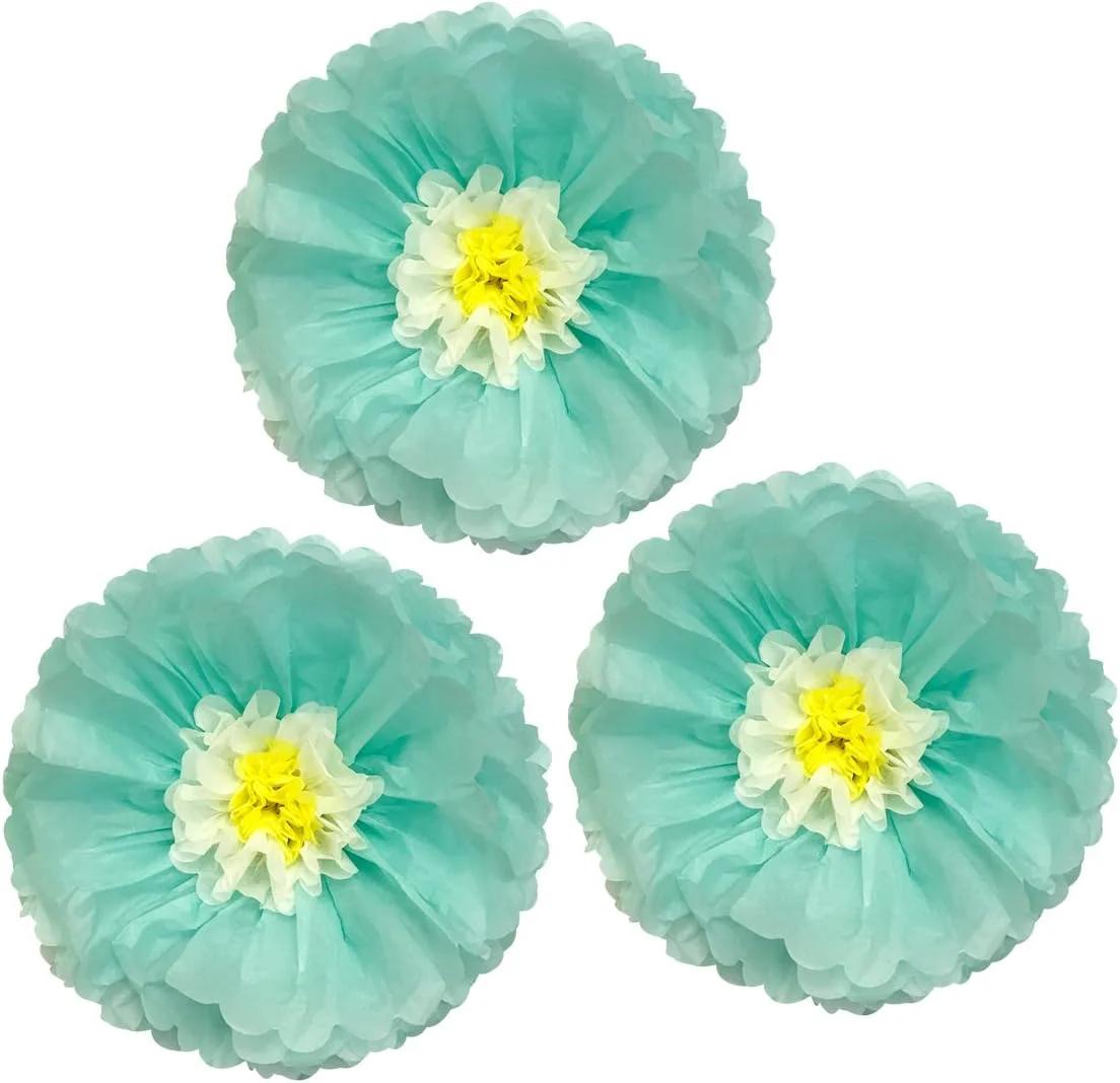 گل تزیینی کاغذی Wrapables مدل Tissue Flower مجموعه ۳ عددی