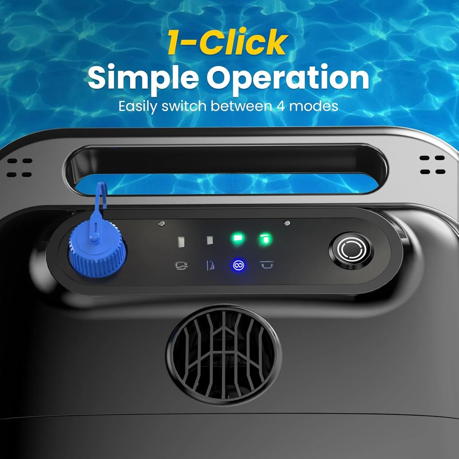 ربات تمیز کننده استخر بی سیم، جاروبرقی استخر برای استخرهای روکار/توکار با 4 موتور، تمیز کردن دیوار و خط آب، 300 دقیقه زمان کارکرد، برنامه ریزی مسیر هوشمند، ربات جاروبرقی استخر تا 2000 فوت مربع را تمیز می کند