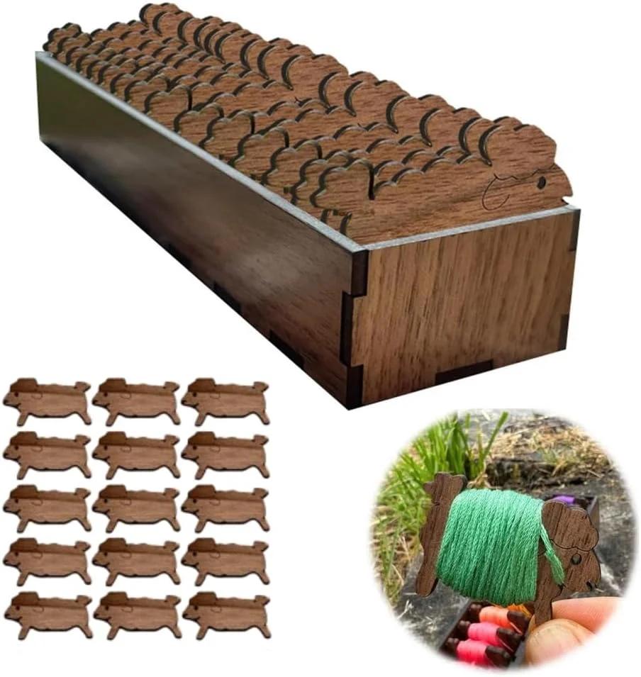 ارگانایزر نخ خیاطی مدل Wooden Animal طرح گوسفند