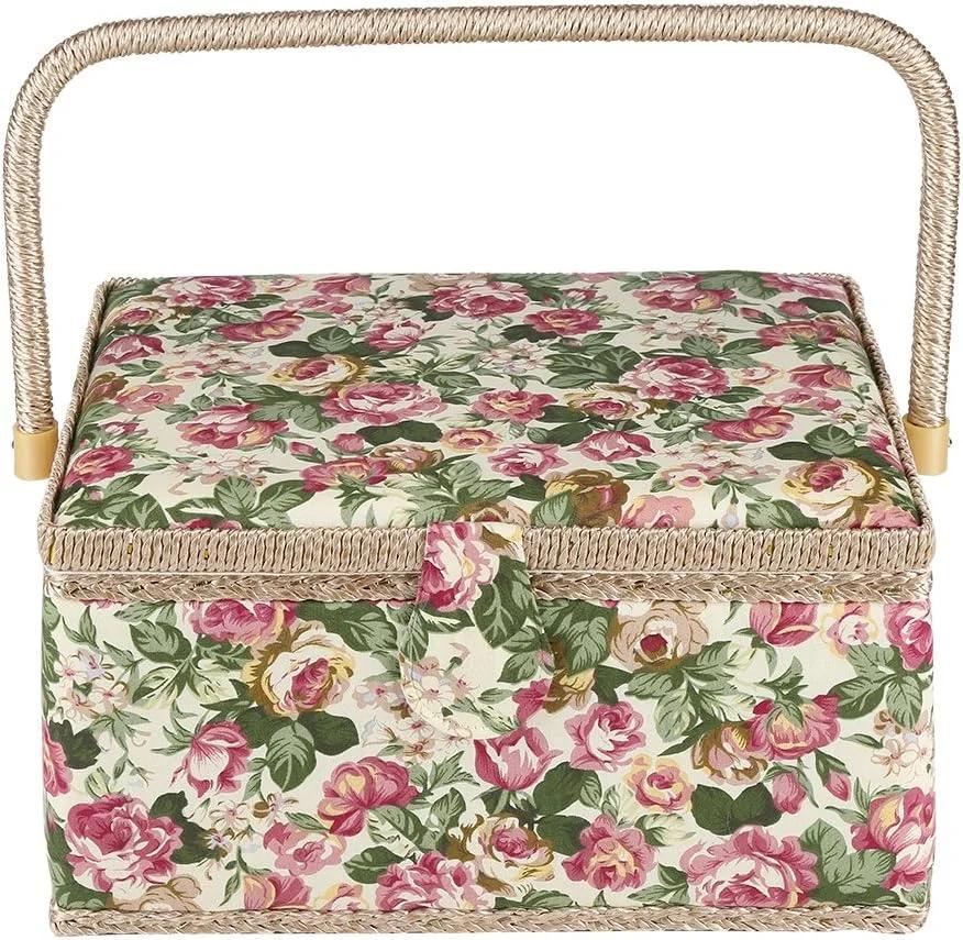 جعبه خیاطی مدل Floral طرح گل‌دار