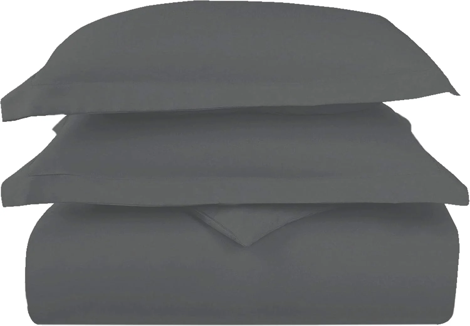 ست کاور لحاف دونفره کینگ سایز Pizuna از جنس پنبه نرم و لطیف، 220x240 سانتی متر، خاکستری تیره، با تراکم بافت 600، نرم و خنک، 100% پنبه با الیاف بلند، بافت ساتن، به همراه 2 روبالشی (ست روتختی پنبه ای)