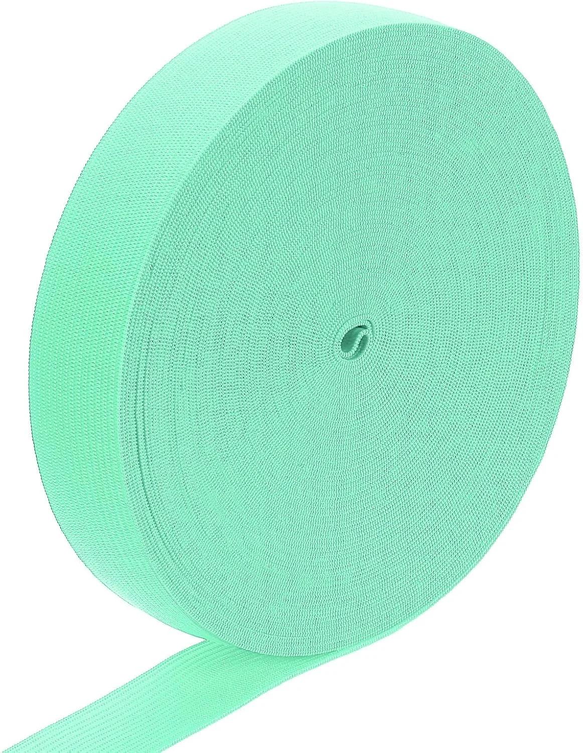 uxcell Elastic Band, 1" x 15 Yard Stretch Knit Elastic Bands Fabric Elastic Band for Sewing, Wigs, Waistband, Pants, Craft DIY (Deep Green)