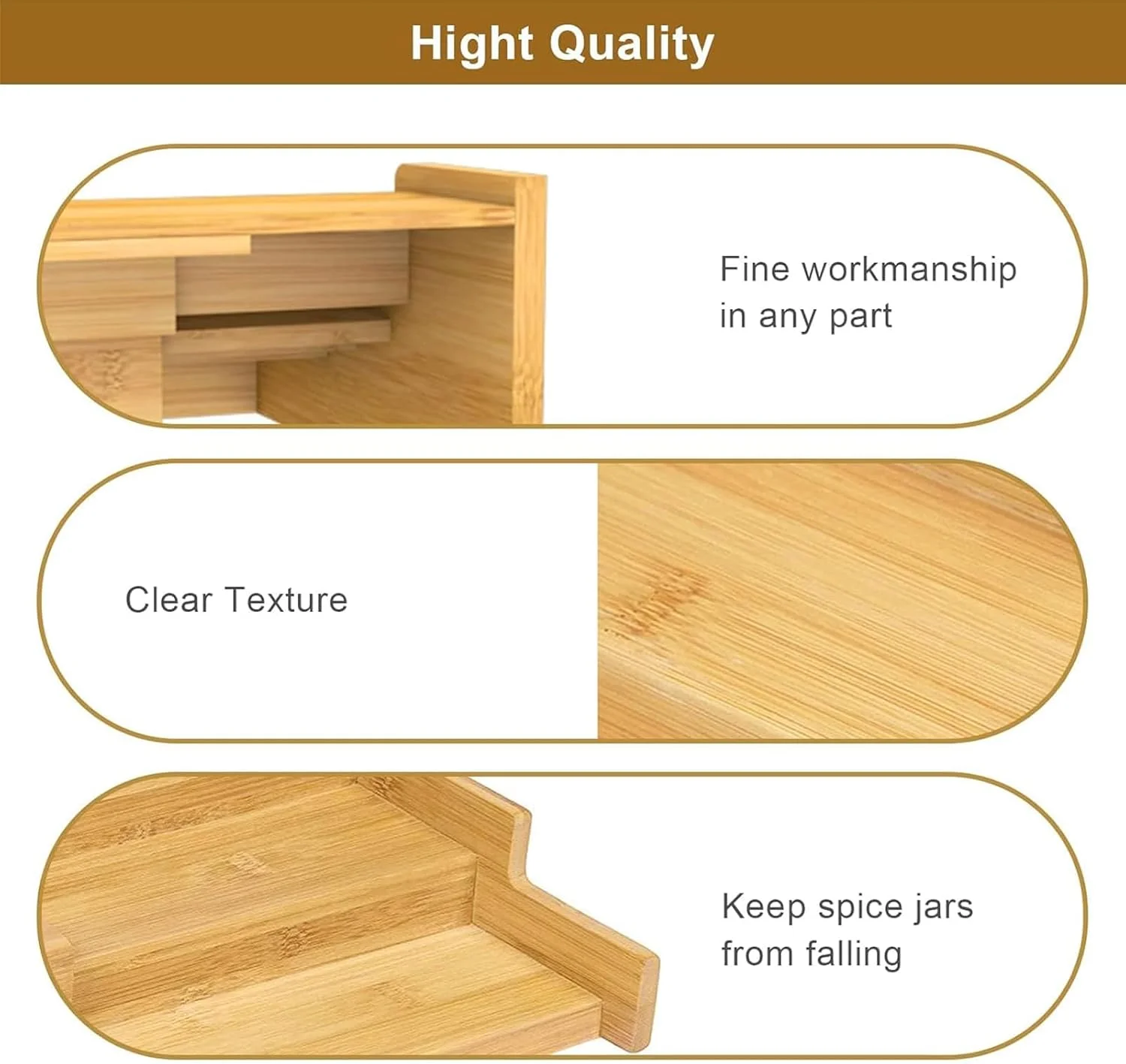 ارگانایزر قفسه ادویه U-HOOME، ارگانایزر کابینت آشپزخانه، قفسه نمایشگر 3 طبقه قابل گسترش، قفسه نگهداری ادویه برای کابینت آشپزخانه، سازماندهی انبار، نگهداری و سازماندهی آشپزخانه، سازمان دهنده چاشنی