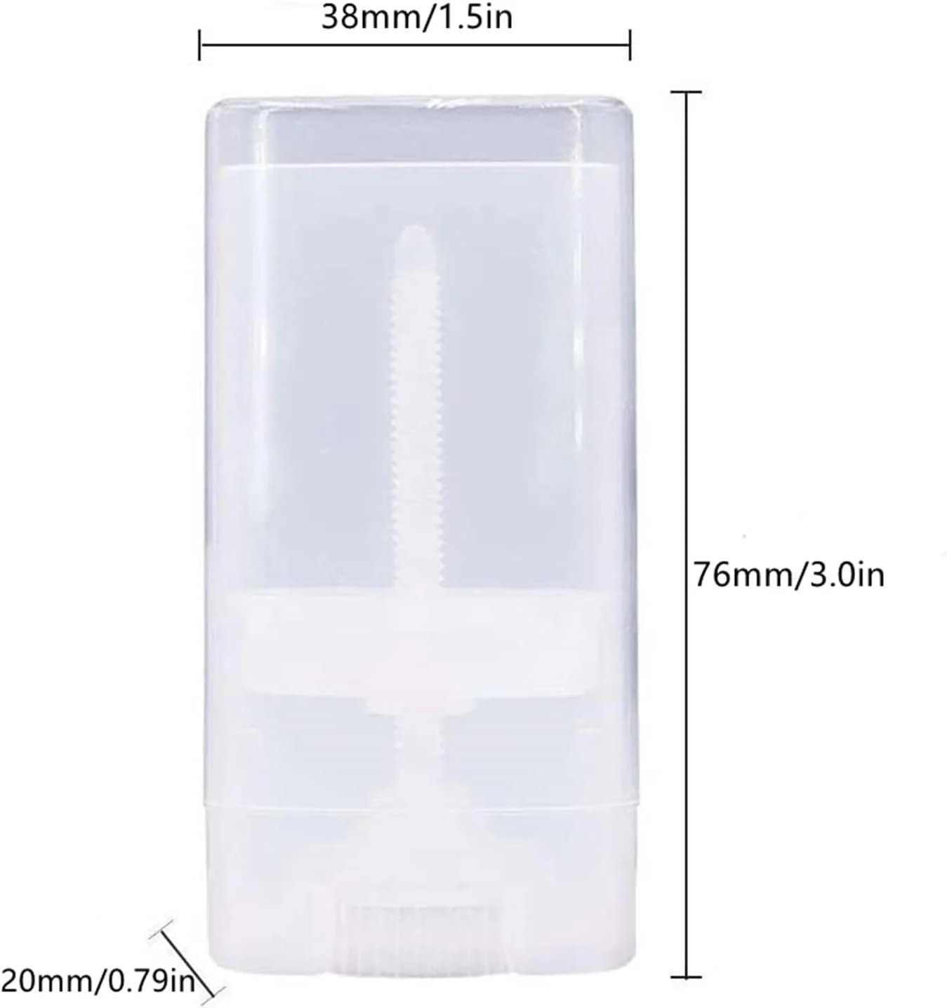 ظروف خالی پلاستیکی بیضی شکل دئودورانت مینسیلی، 20 عدد، 15 میلی لیتری، لوله های بالم لب، 0.5 اونس، لوله های رژ لب، ظروف شفاف دئودورانت، لوله های پیچی بیضی شکل بدون BPA برای ساخت مداد شمعی و مرهم لب خانگی، نگهدارنده ویال