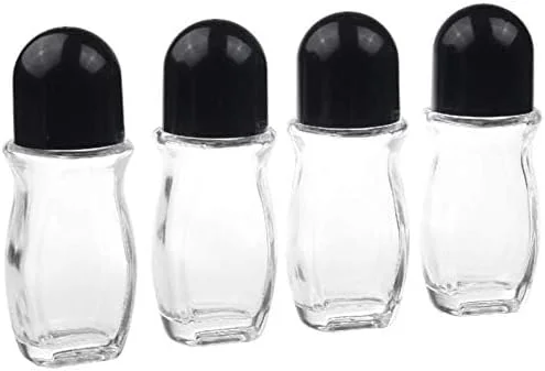 بطری های رولی شیشه ای ضد نشت Eco-Fused با درب پیچی و قابل پر کردن مجدد برای دئودورانت به همراه 20 عدد برچسب (50 میلی لیتر، 1.7 اونس) - بسته 4 عددی بطری های رولی شیشه ای ضد نشت Eco-Fused با درب پیچی و قابل پر کردن مجدد برای دئودورانت به همراه 20 عدد برچسب (50 میلی لیتر، 1.7 اونس) - بسته 4 عددی