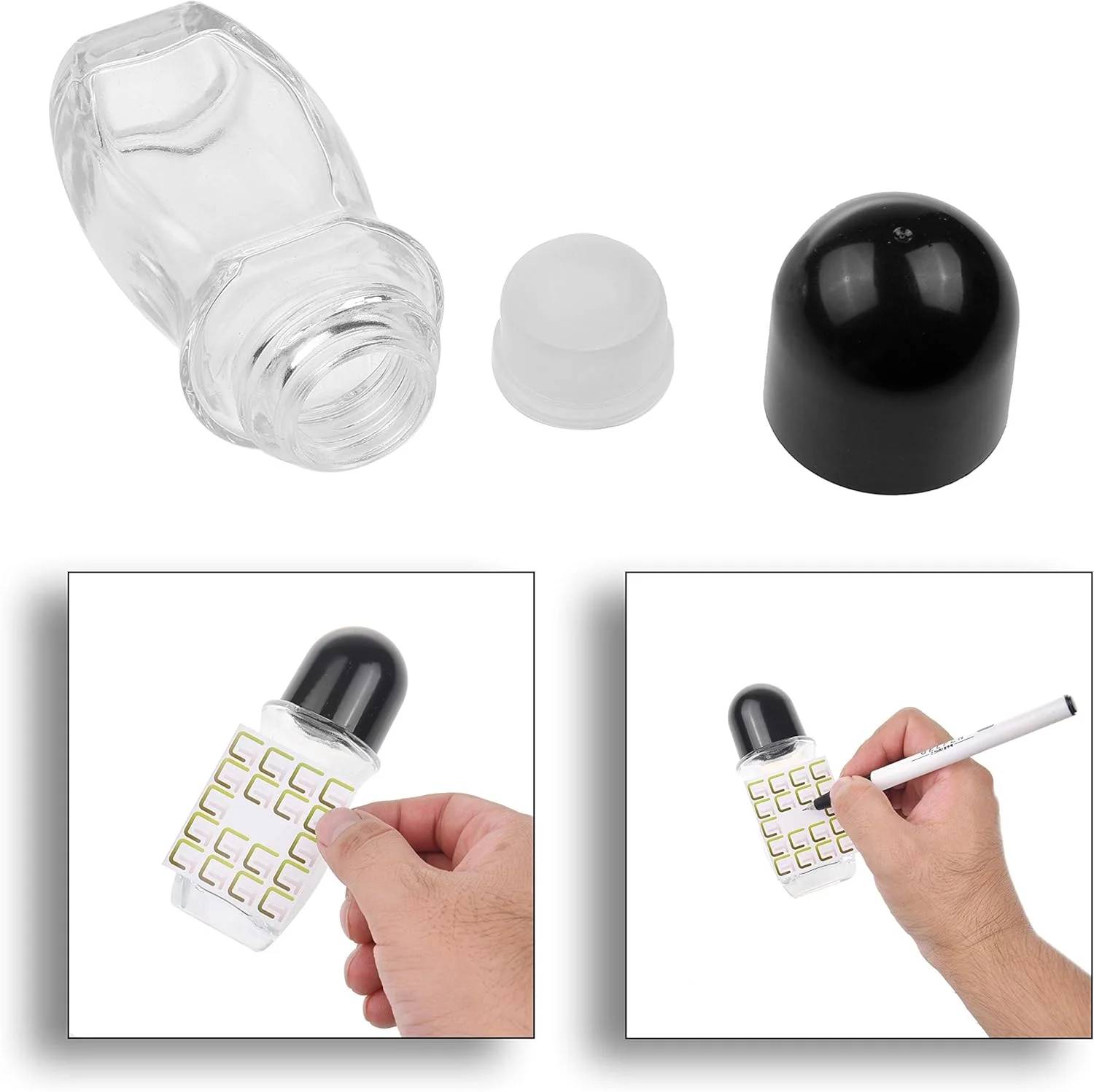 بطری های رولی شیشه ای ضد نشت Eco-Fused با درب پیچی و قابل پر کردن مجدد برای دئودورانت به همراه 20 عدد برچسب (50 میلی لیتر، 1.7 اونس) - بسته 4 عددی بطری های رولی شیشه ای ضد نشت Eco-Fused با درب پیچی و قابل پر کردن مجدد برای دئودورانت به همراه 20 عدد برچسب (50 میلی لیتر، 1.7 اونس) - بسته 4 عددی