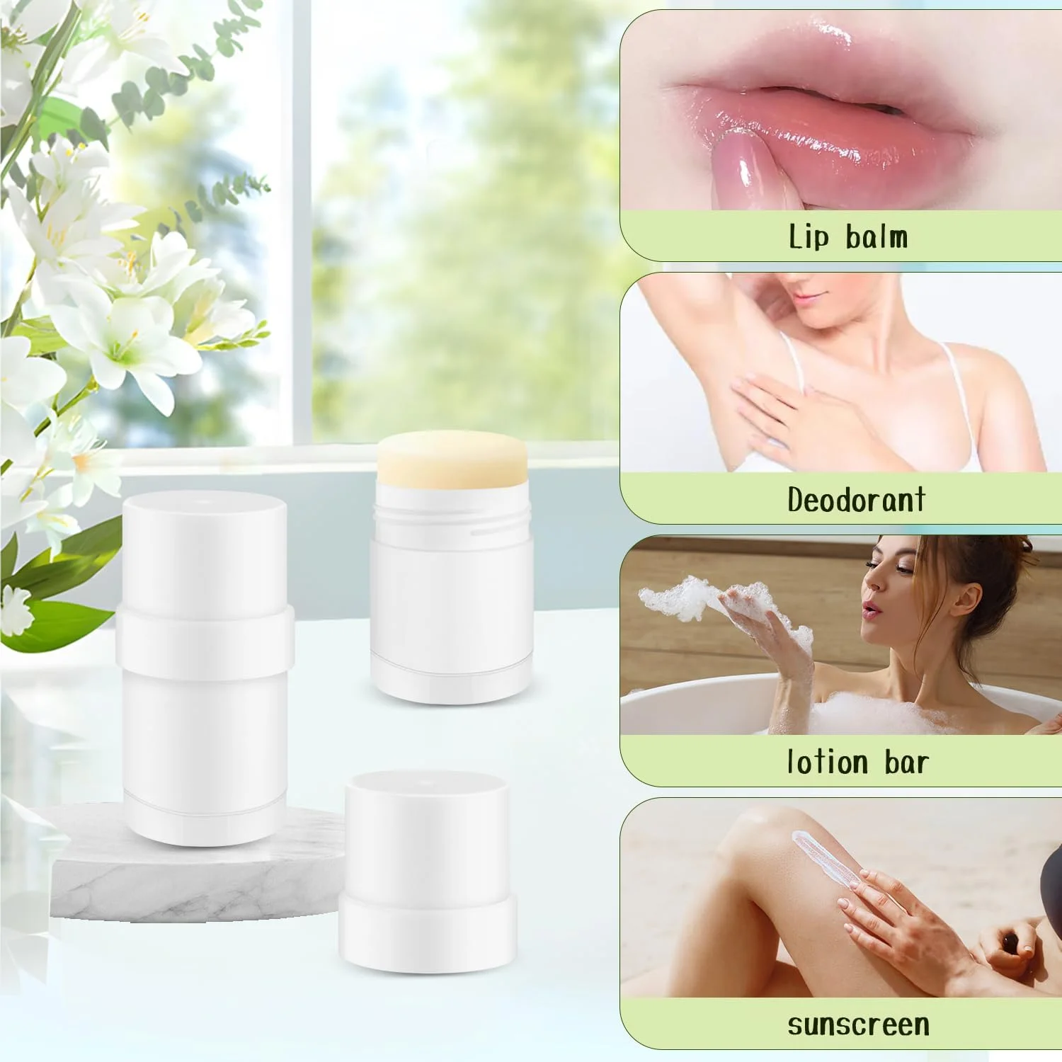 گلس استور 15 عدد ظرف خالی پلاستیکی دئودورانت، لوله های دئودورانت پیچی DIY، لوله های بالم لب قابل پر کردن مجدد با پر کردن از بالا برای دئودورانت، بالم لب، لوسیون استیک و غیره (سفید، 30 میلی لیتر/1 اونس) گلس استور 15 عدد ظرف خالی پلاستیکی دئودورانت، لوله های دئودورانت پیچی DIY، لوله های بالم لب قابل پر کردن مجدد با پر کردن از بالا برای دئودورانت، بالم لب، لوسیون استیک و غیره (سفید، 30 میلی لیتر/1 اونس)